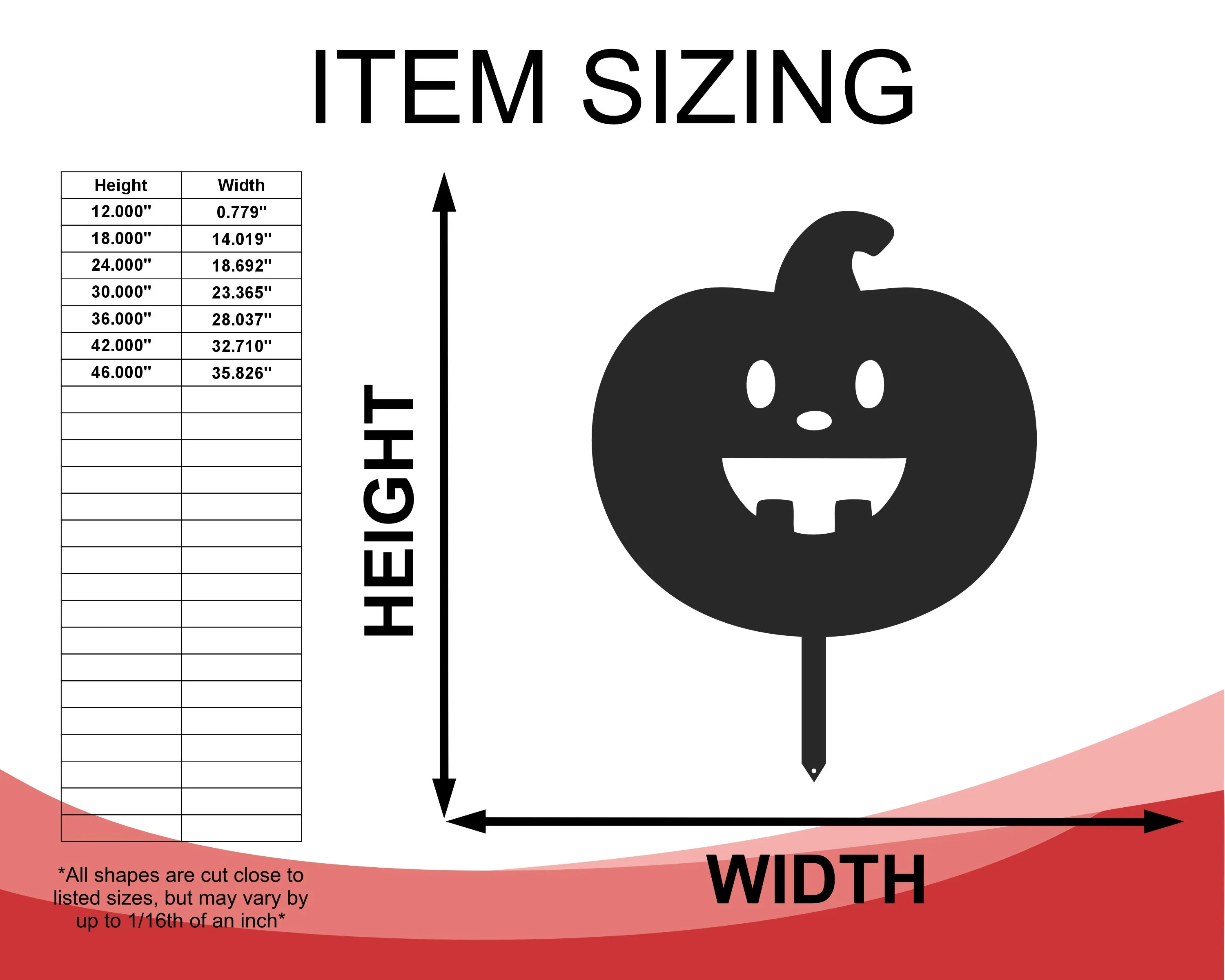 Metal Halloween Pumpkin Garden Stakes | Set of 3 | Up to 46" | Over 20 Color Options - Image 5