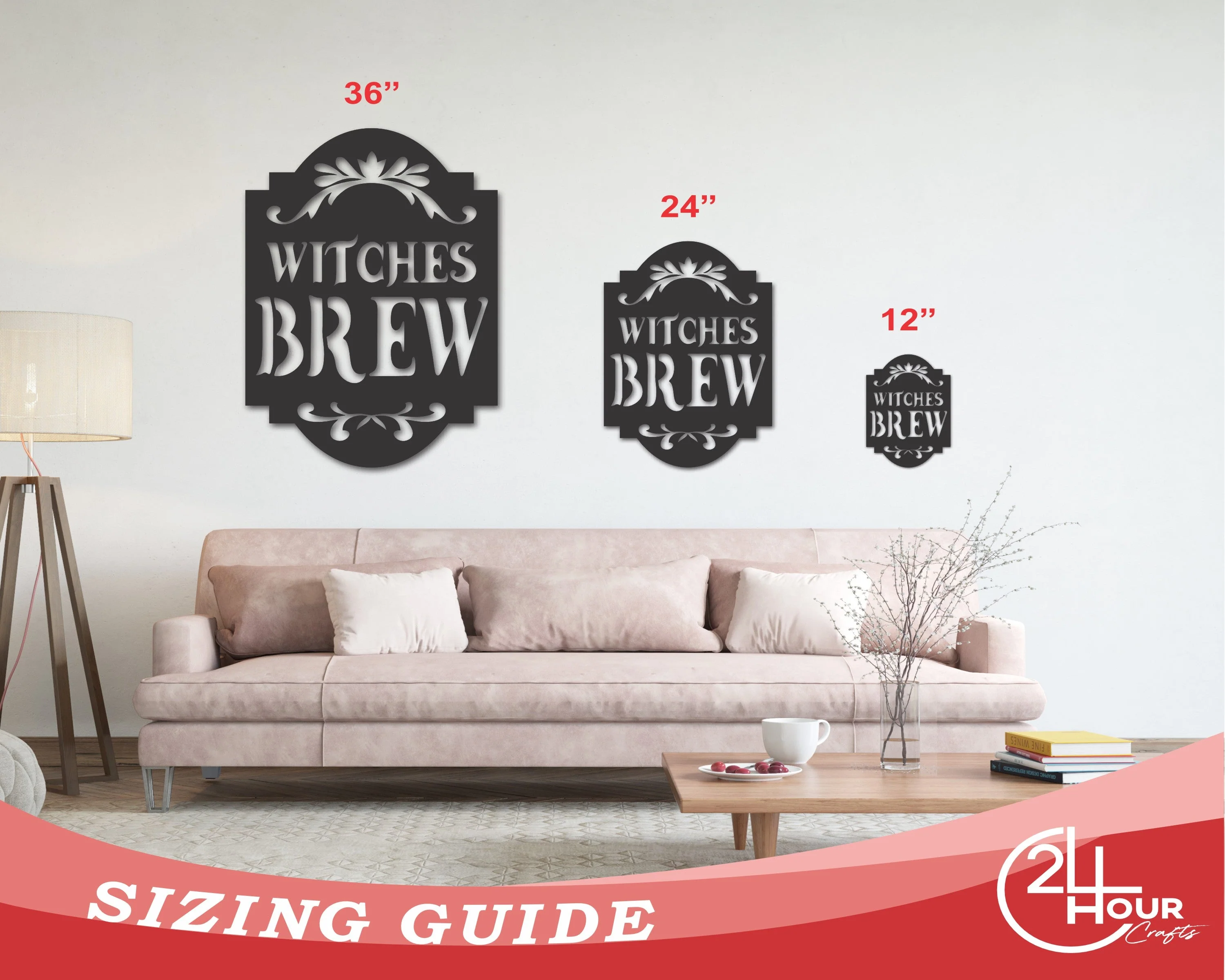 Metal Halloween Sign | Metal Halloween Witches Brew Sign | 15 Color options - Image 2