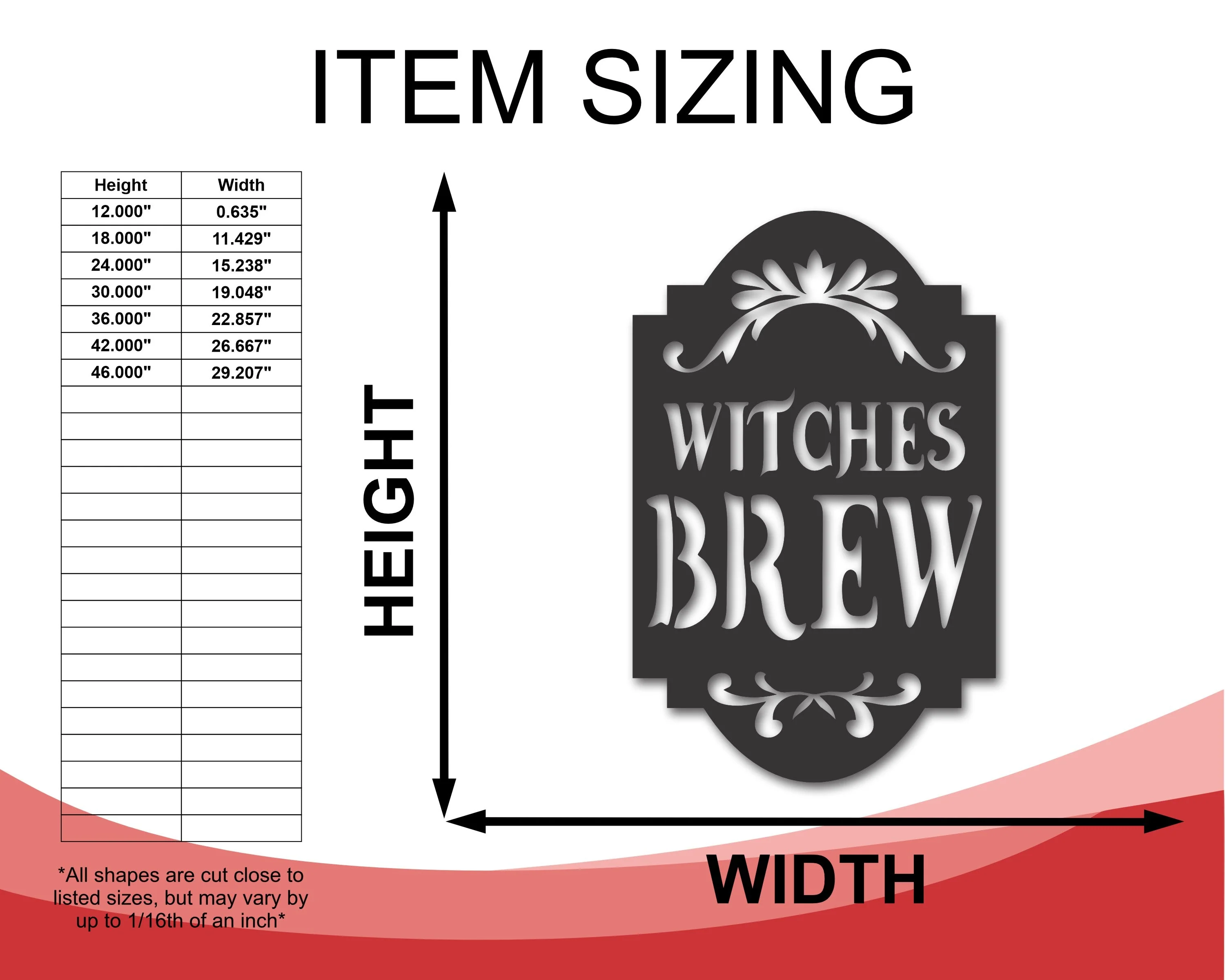 Metal Halloween Sign | Metal Halloween Witches Brew Sign | 15 Color options - Image 3