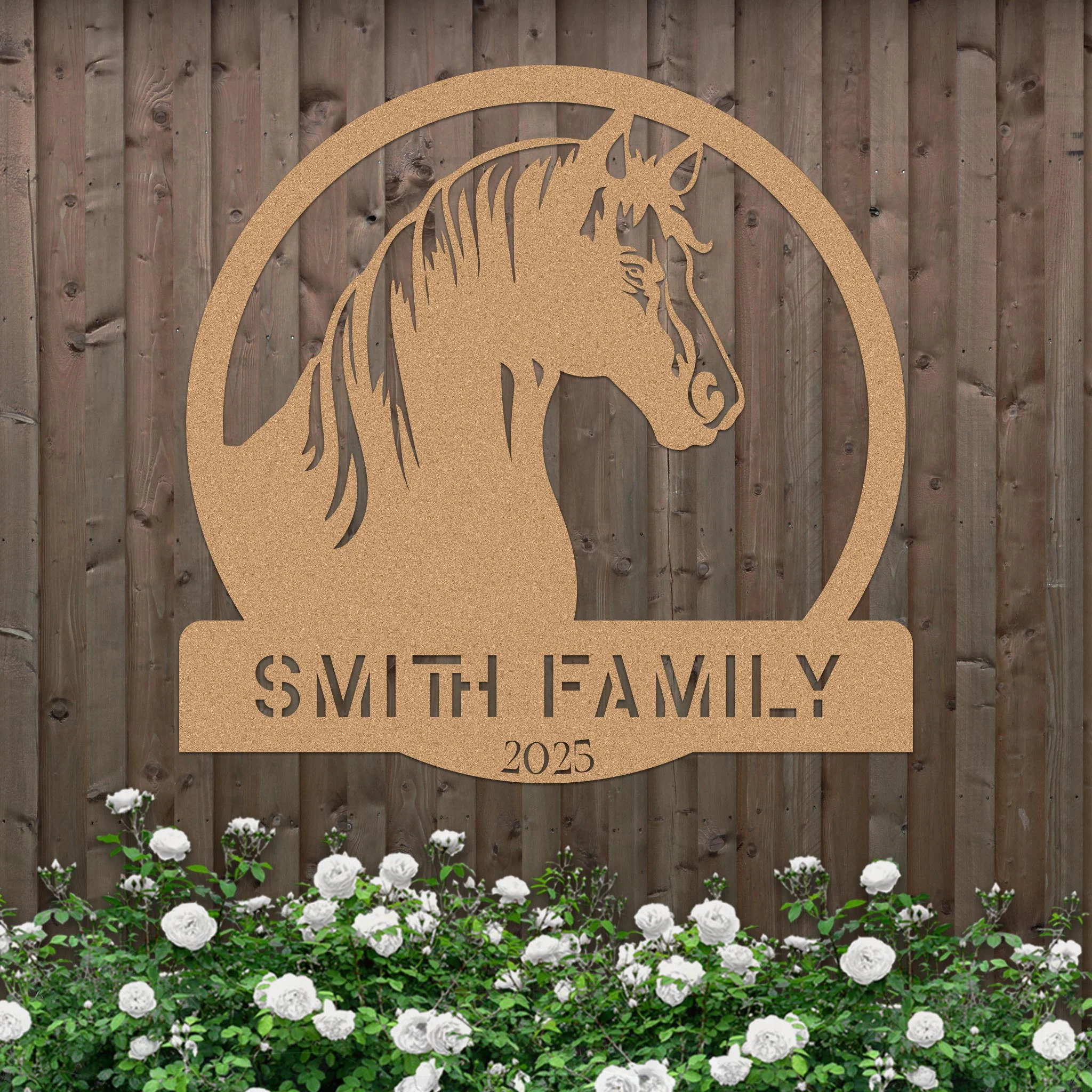 Metal Horse Farm Sign w Year v2 - Image 6