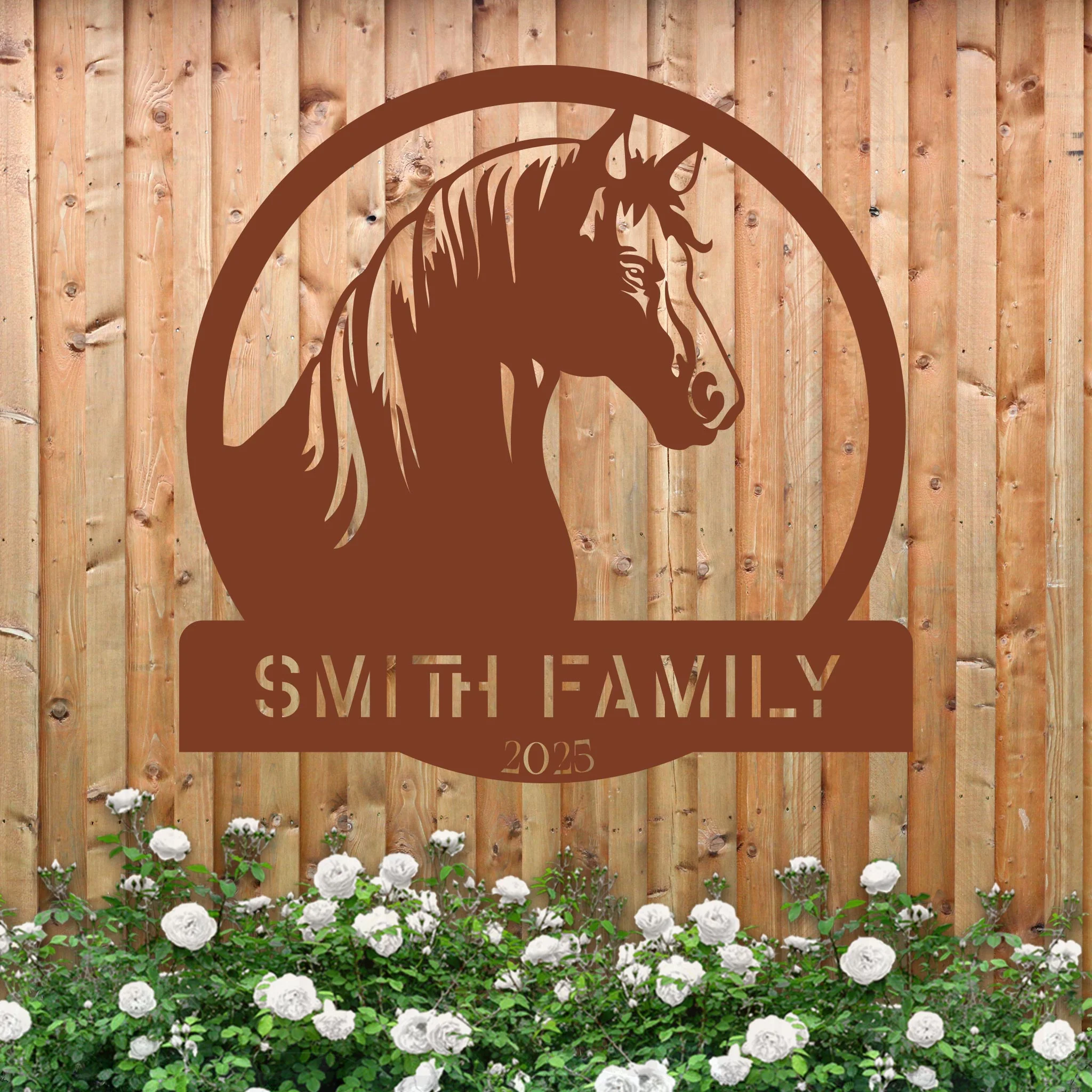 Metal Horse Farm Sign w Year v2 - Image 7