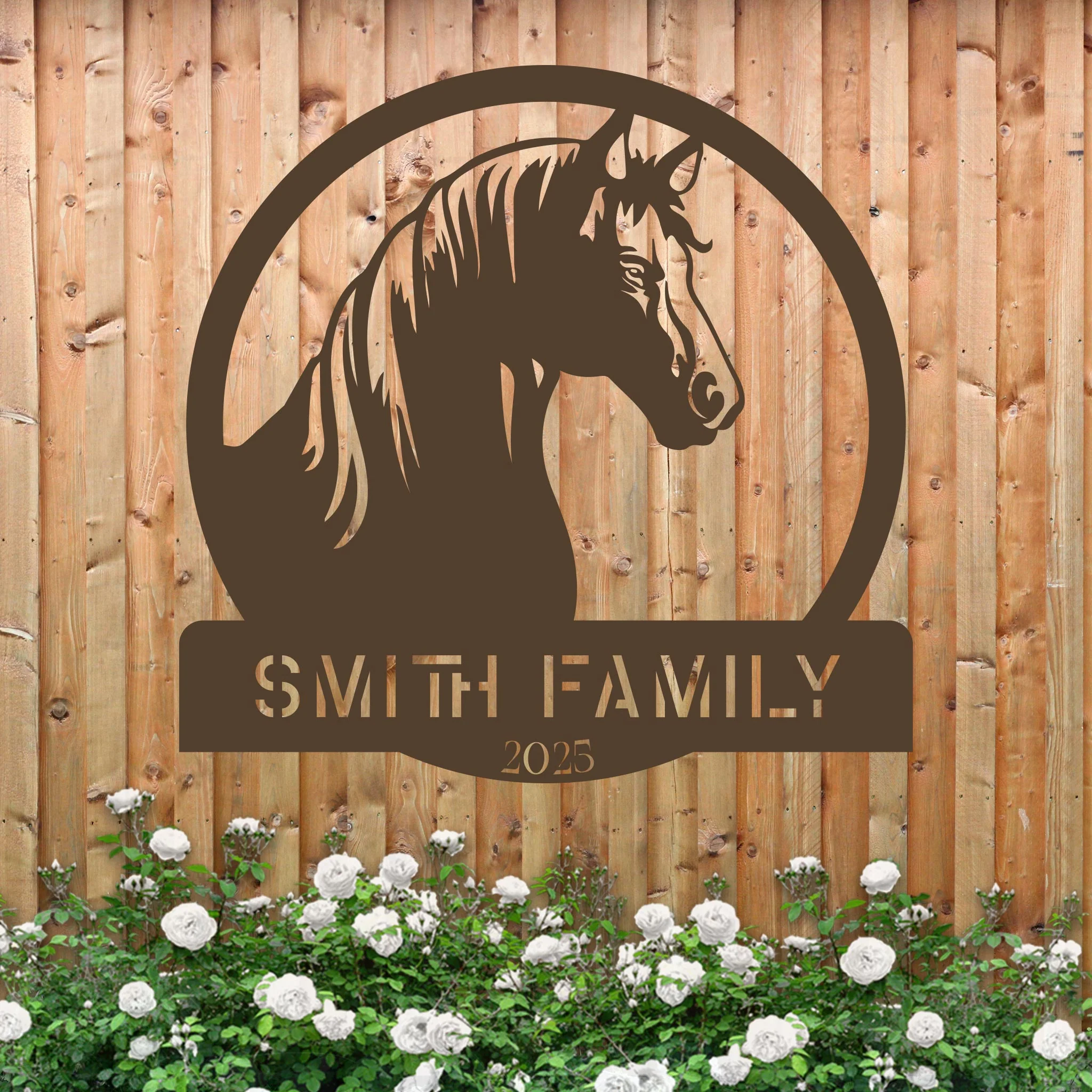 Metal Horse Farm Sign w Year v2 - Image 8
