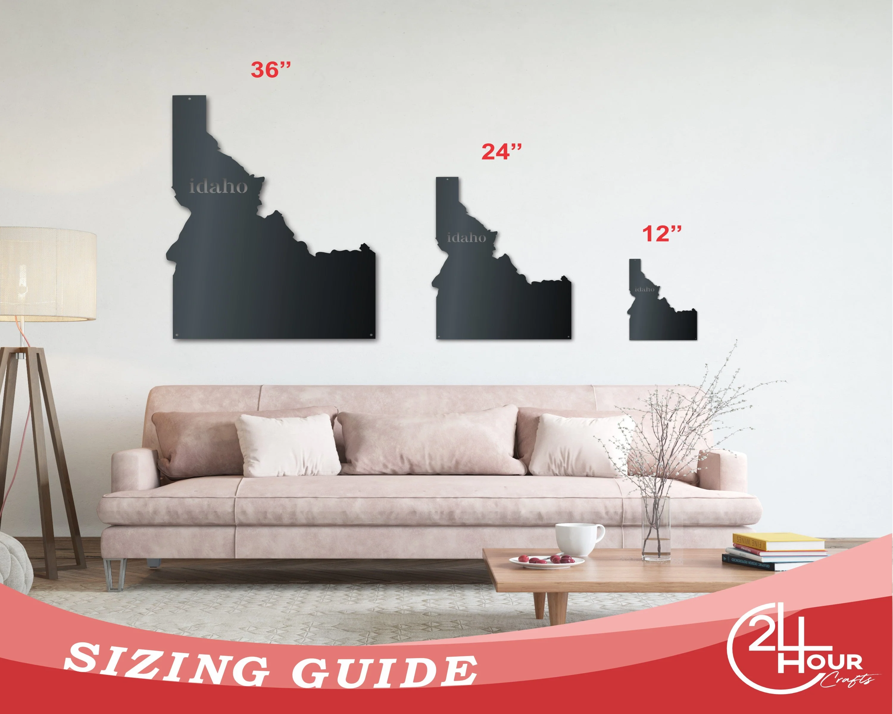 Metal Idaho Wall Art - Custom Metal US State Sign - 14 Color Options - Image 3