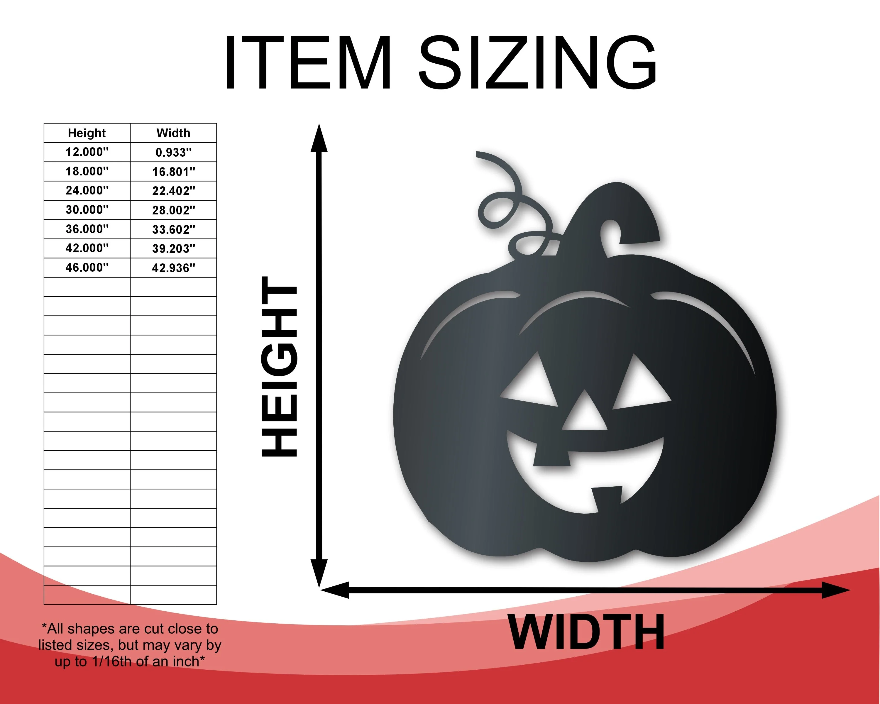 Metal Jack-O-Lantern Pumpkin Wall Art | Halloween | Indoor Outdoor | Up to 36" | Over 20 Color Options - Image 2