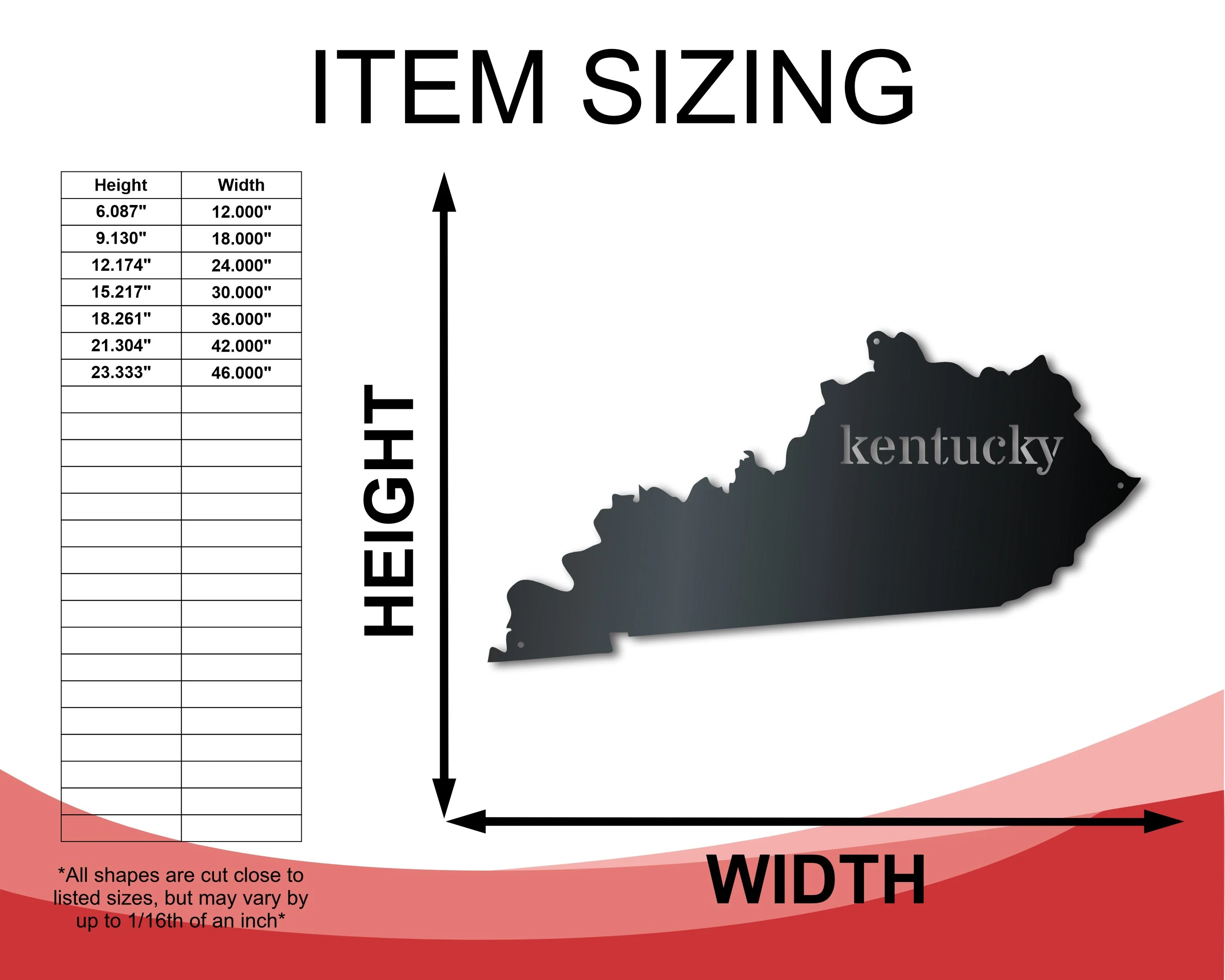 Metal Kentucky Wall Art - Custom Metal US State Sign - 14 Color Options - Image 2