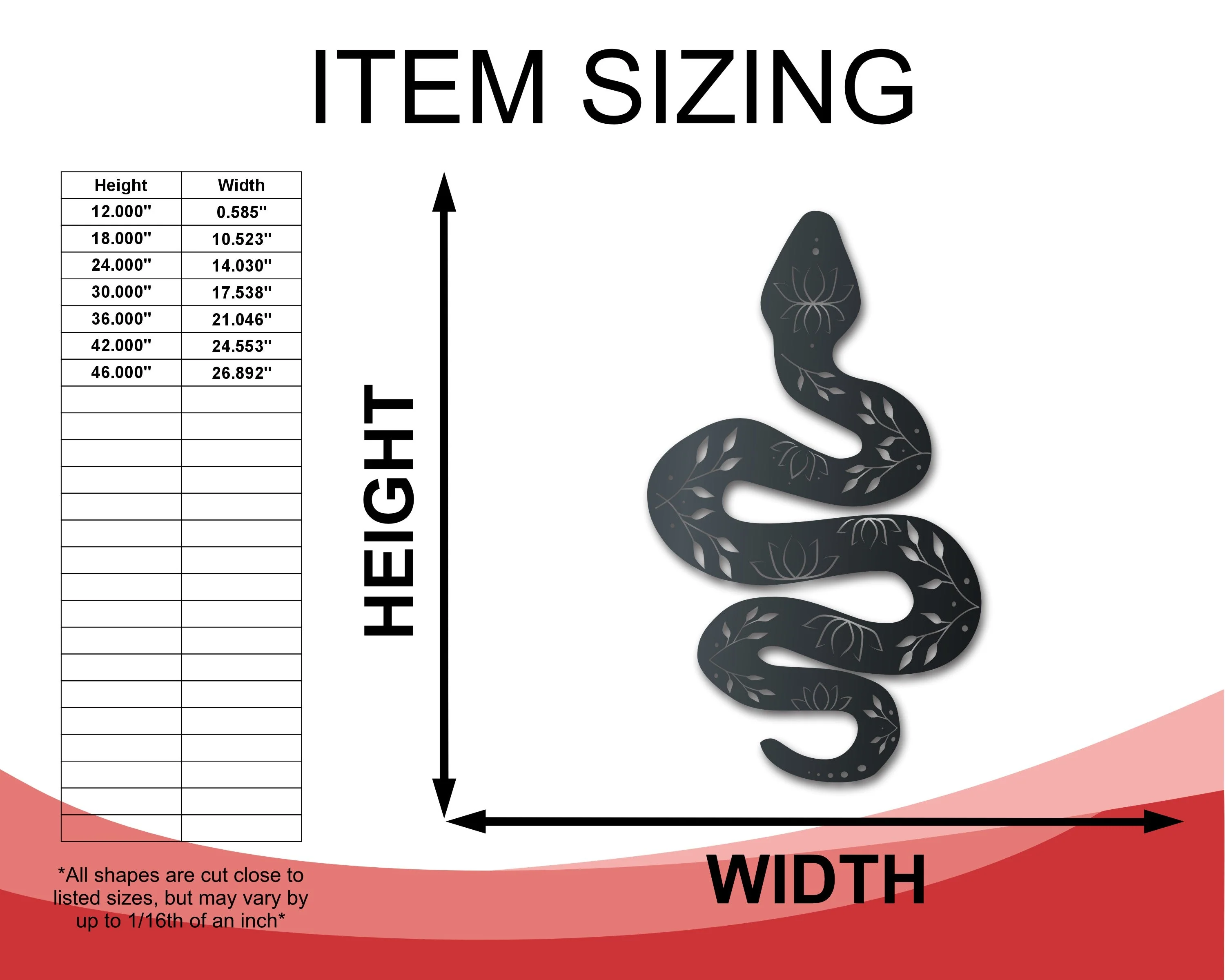 Metal Lotus Serpent Wall Art | Halloween | Indoor Outdoor | Up to 36" | Over 20 Color Options - Image 2