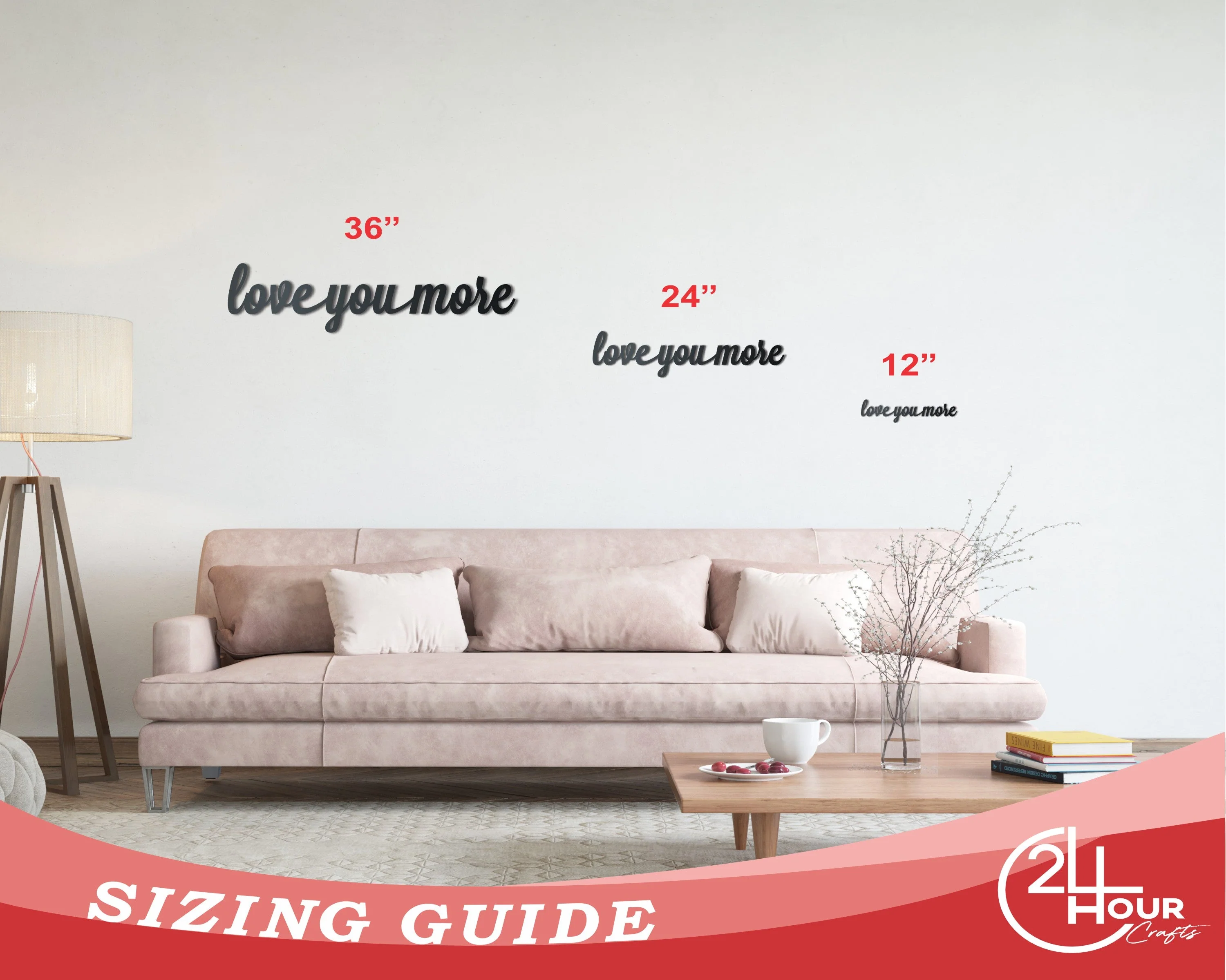 Metal Love You More Wall Art - Metal Sign - 14 Color Options - Image 3