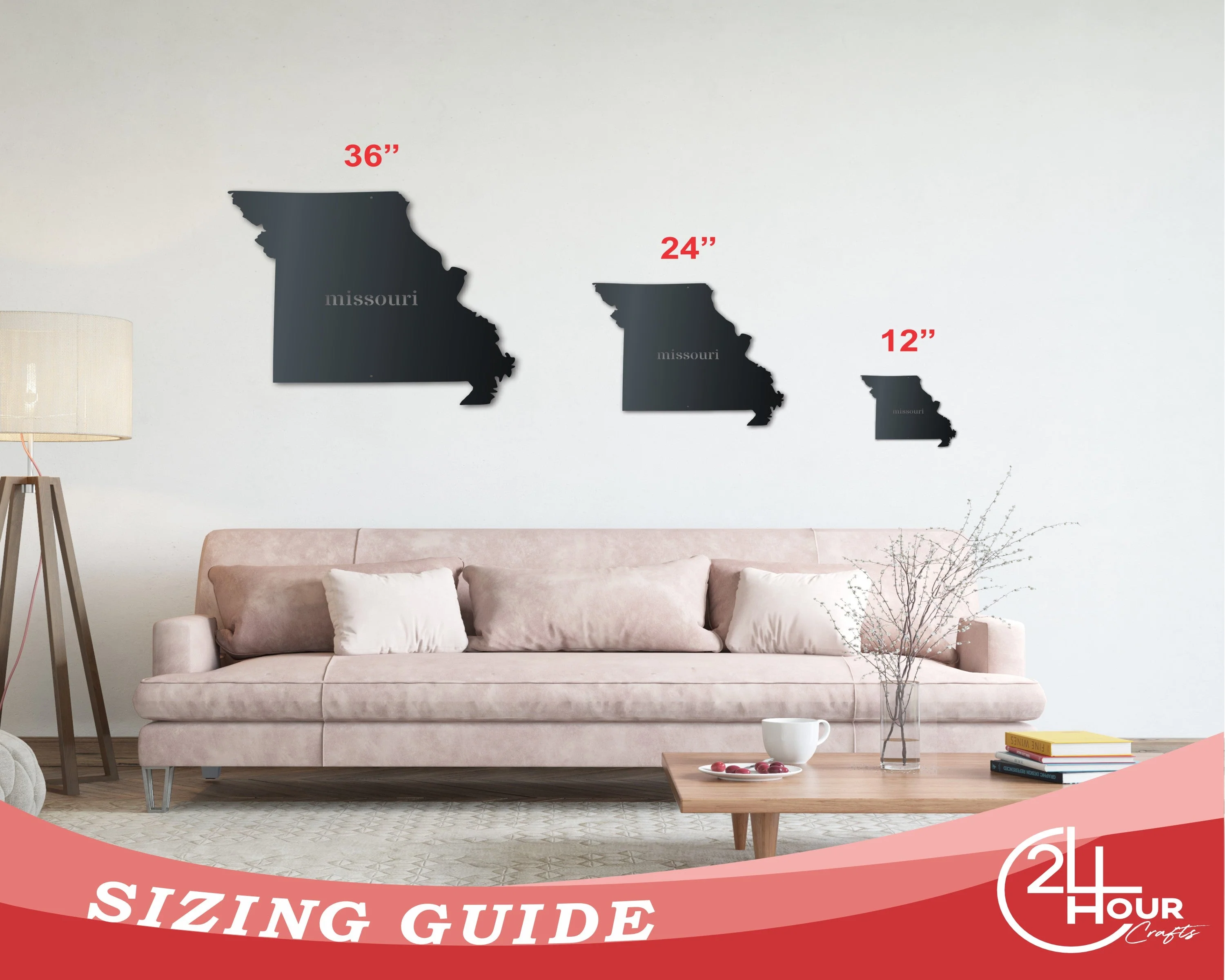 Metal Missouri Wall Art - Custom Metal US State Sign - 14 Color Options - Image 3
