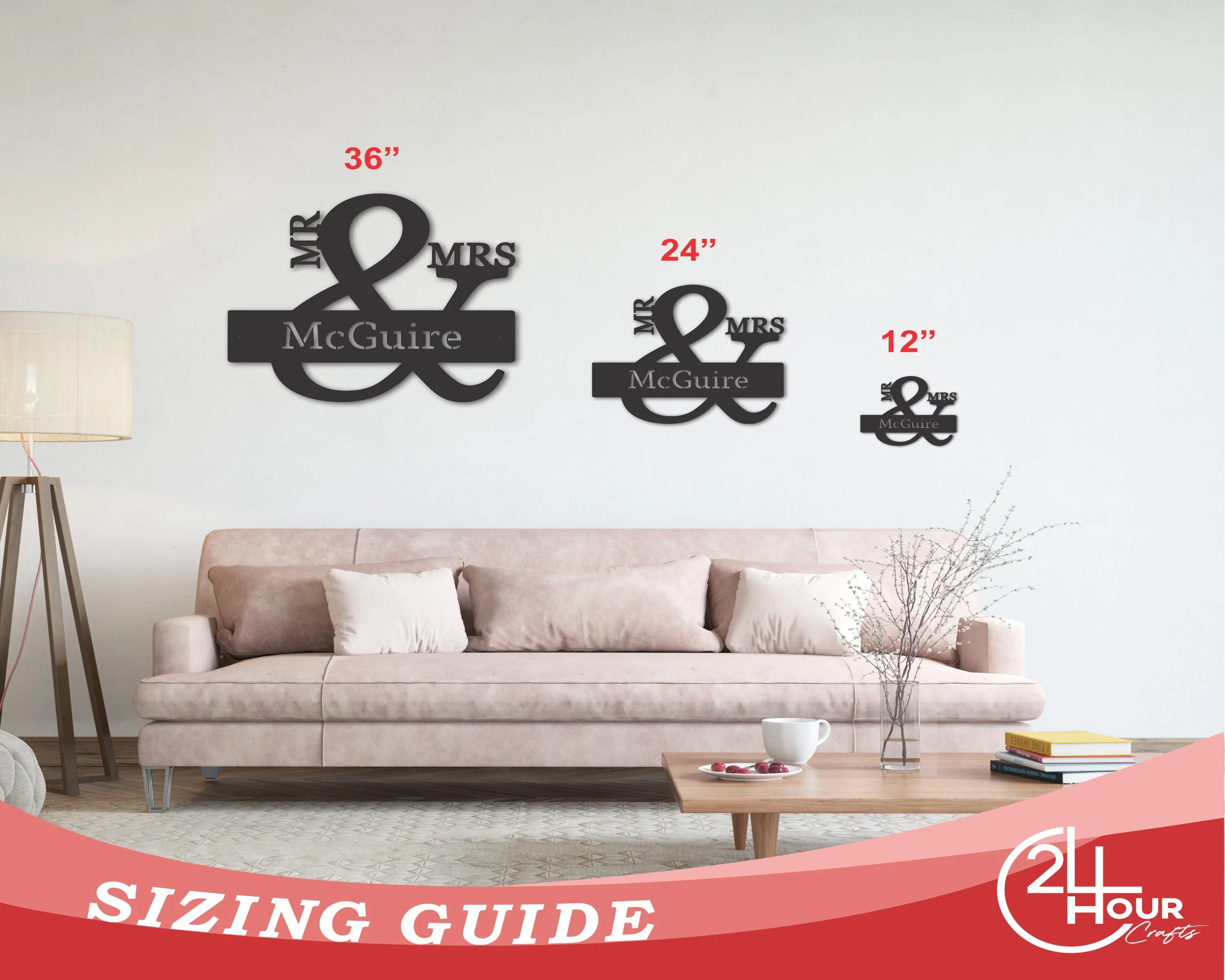 Metal Mr Mrs Personalized Wall Art | Custom Metal Mr Mrs Wall Decor | Custom Wedding Plaque | - Image 2