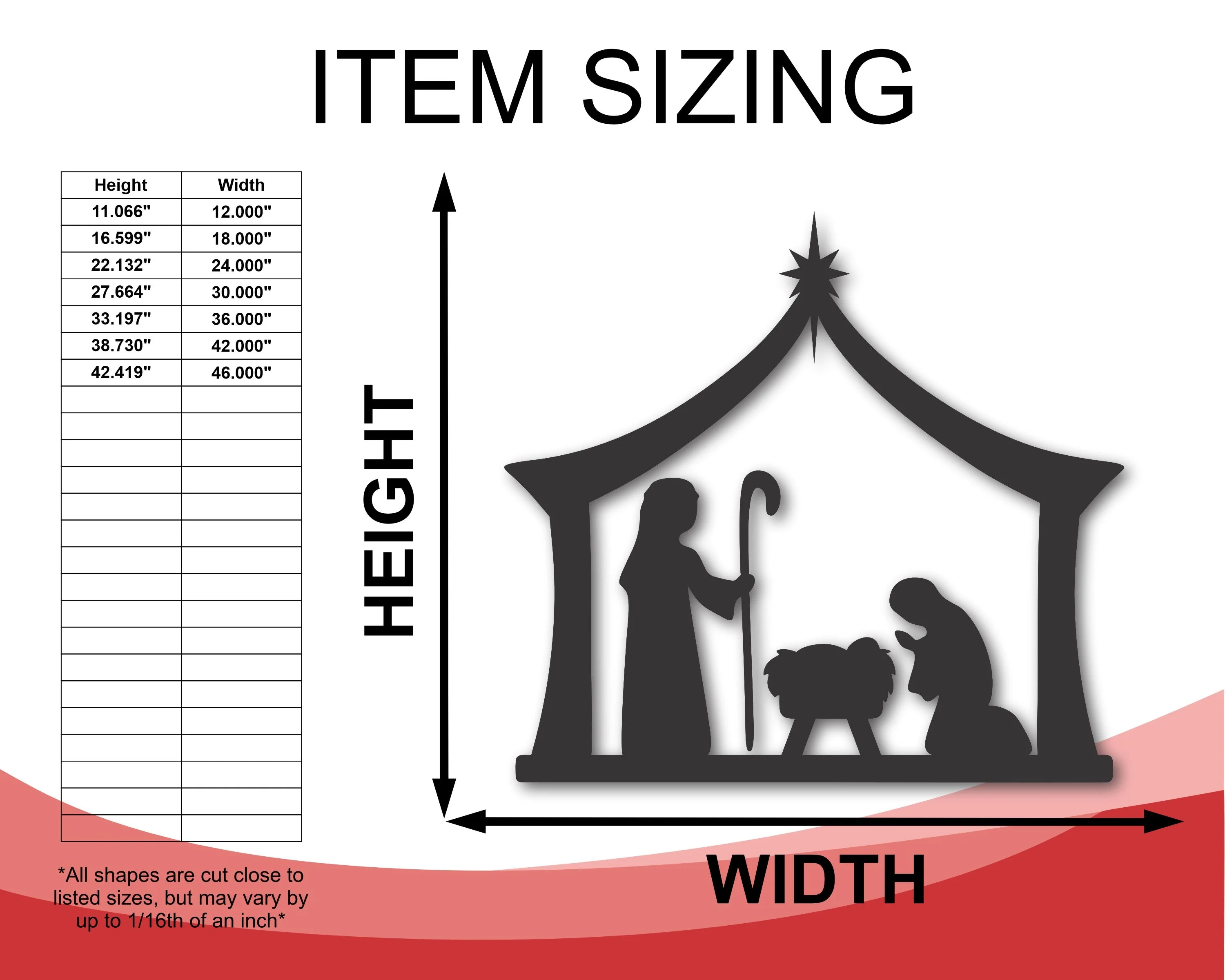 Metal Nativity Scene | Metal Christmas Nativity Scene | 15 Color Options - Image 3