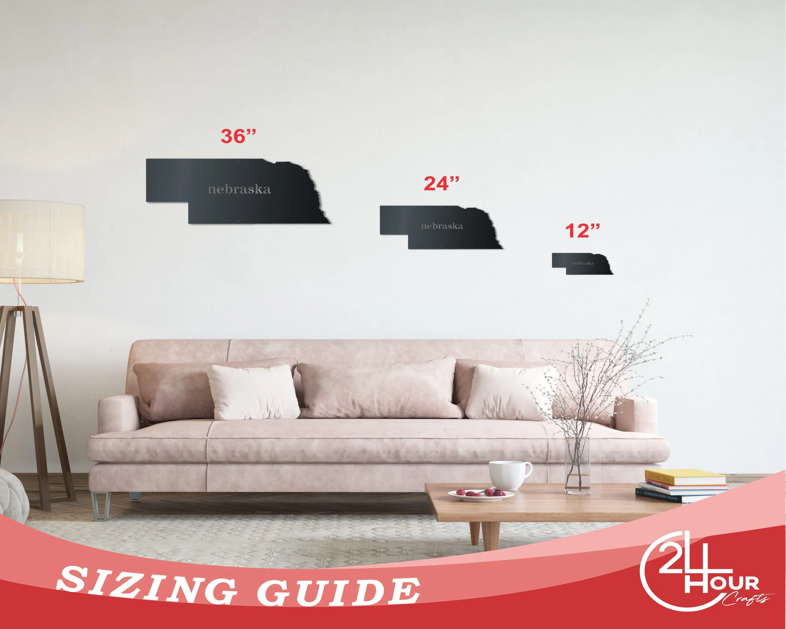Metal Nebraska Wall Art - Custom Metal US State Sign - 14 Color Options - Image 3