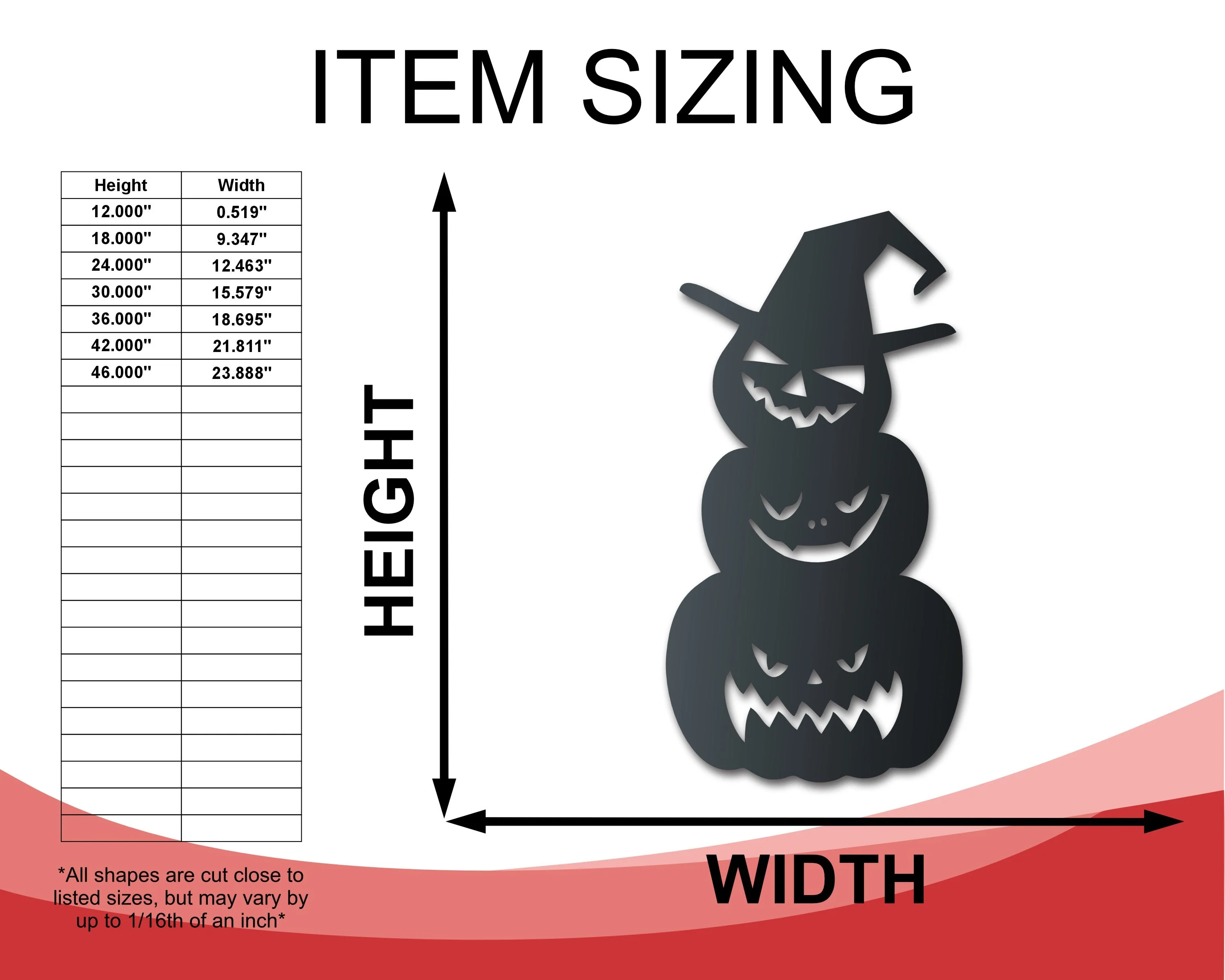 Metal Scary Pumpkin Stack Wall Art | Halloween | Indoor Outdoor | Up to 36" | Over 20 Color Options - Image 2