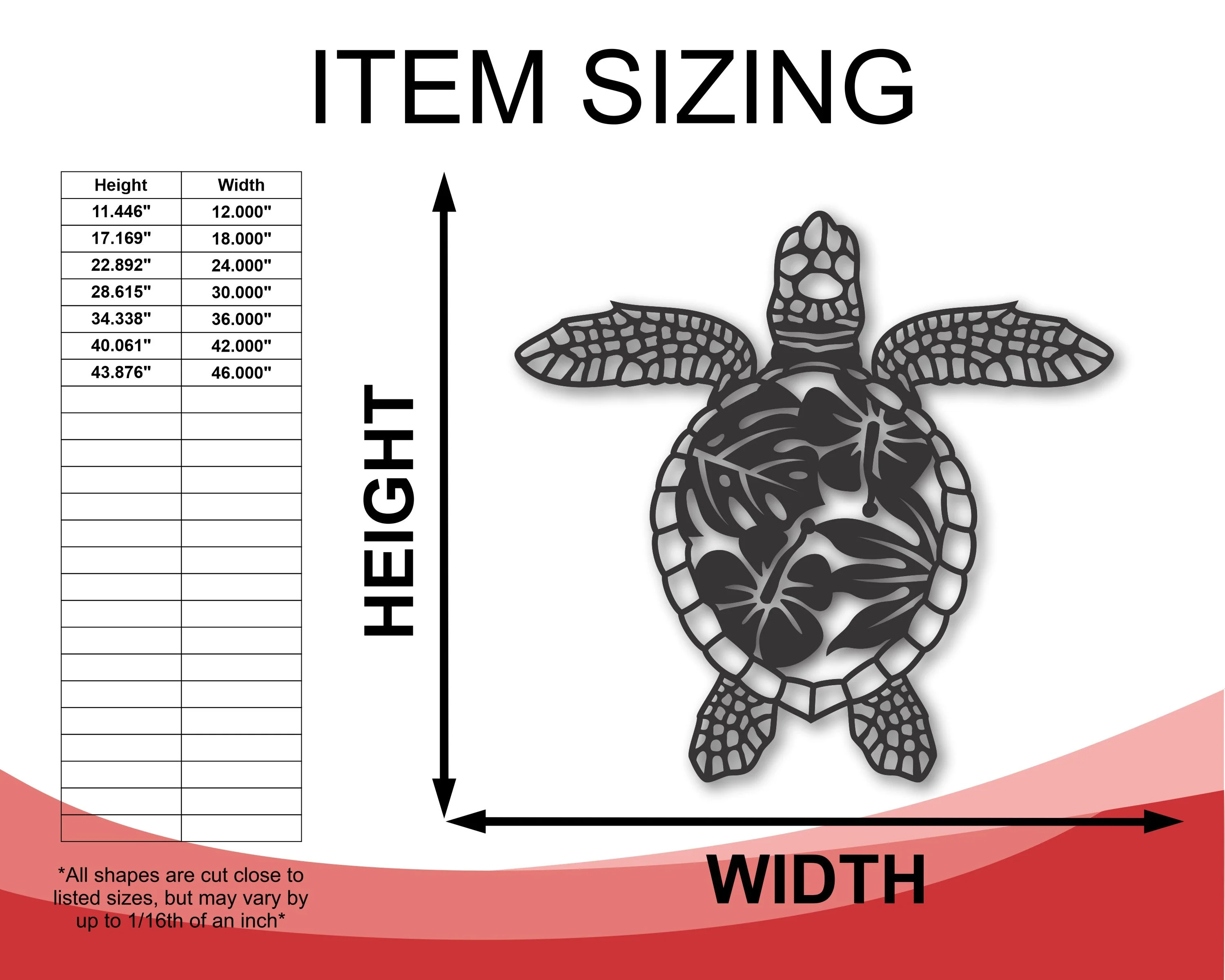 Metal Sea Turtle Wall Art | 15 Color Options - Image 3