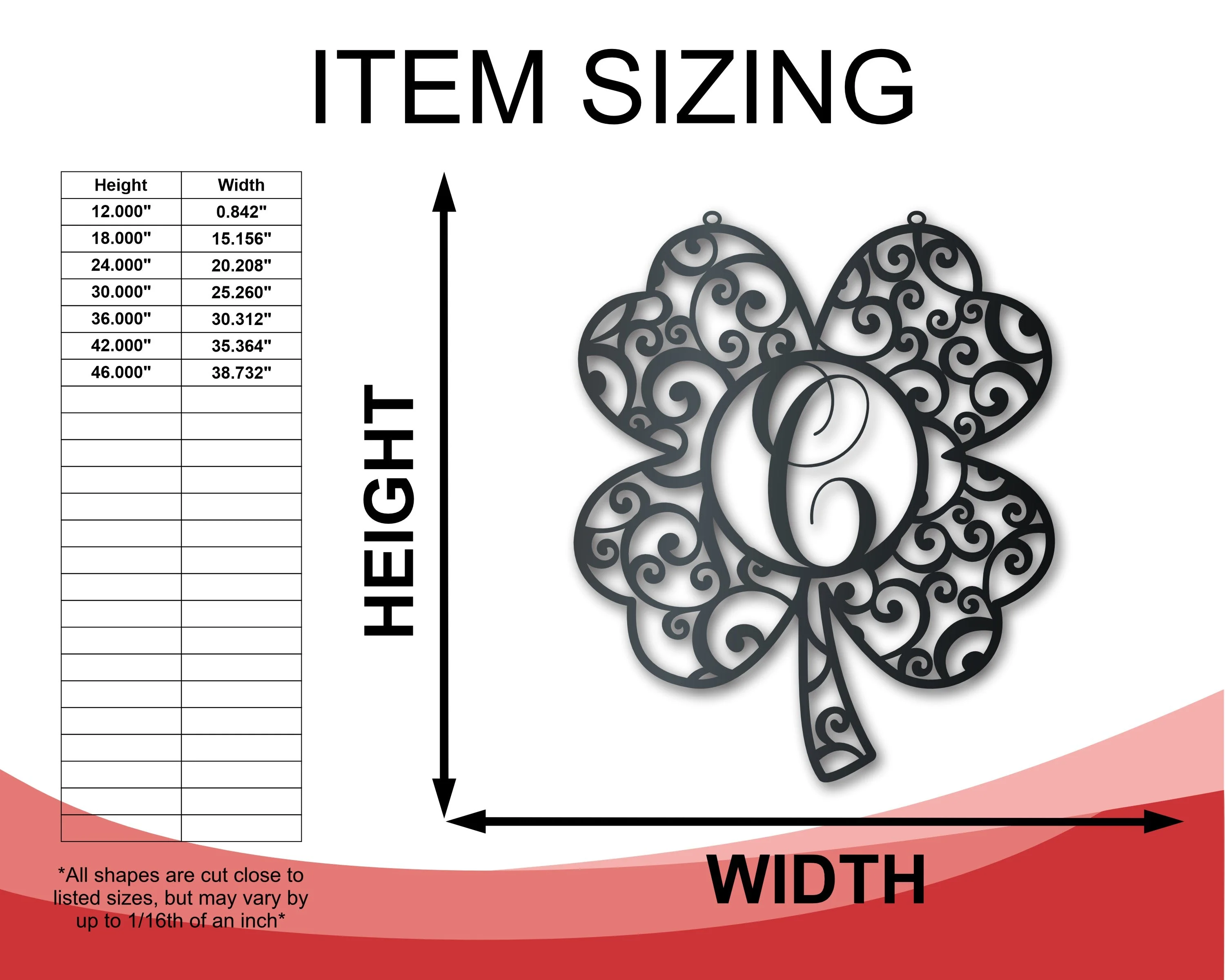 Metal Shamrock Family Monogram Wall Art - Metal St Patrick's Day Sign - 14 Color Options - Image 2