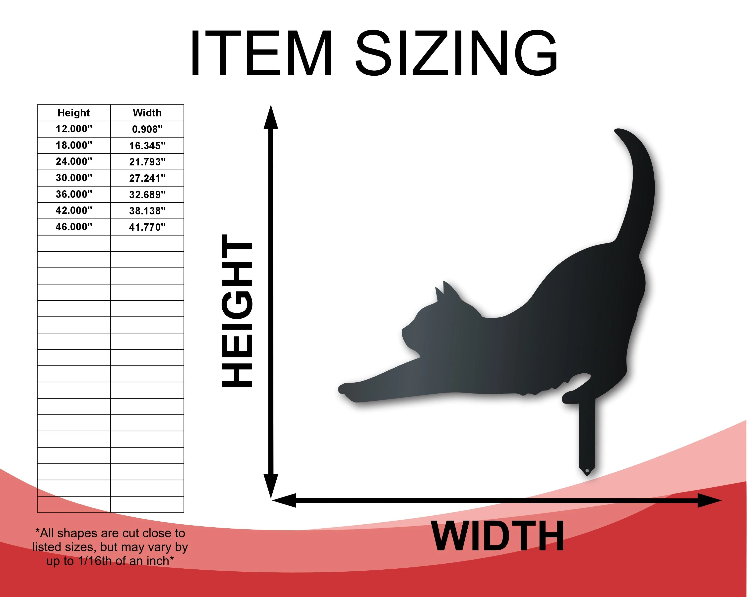 Metal Stretching Cat Garden Stake | Up to 24" | Over 20 Color Options - Image 2