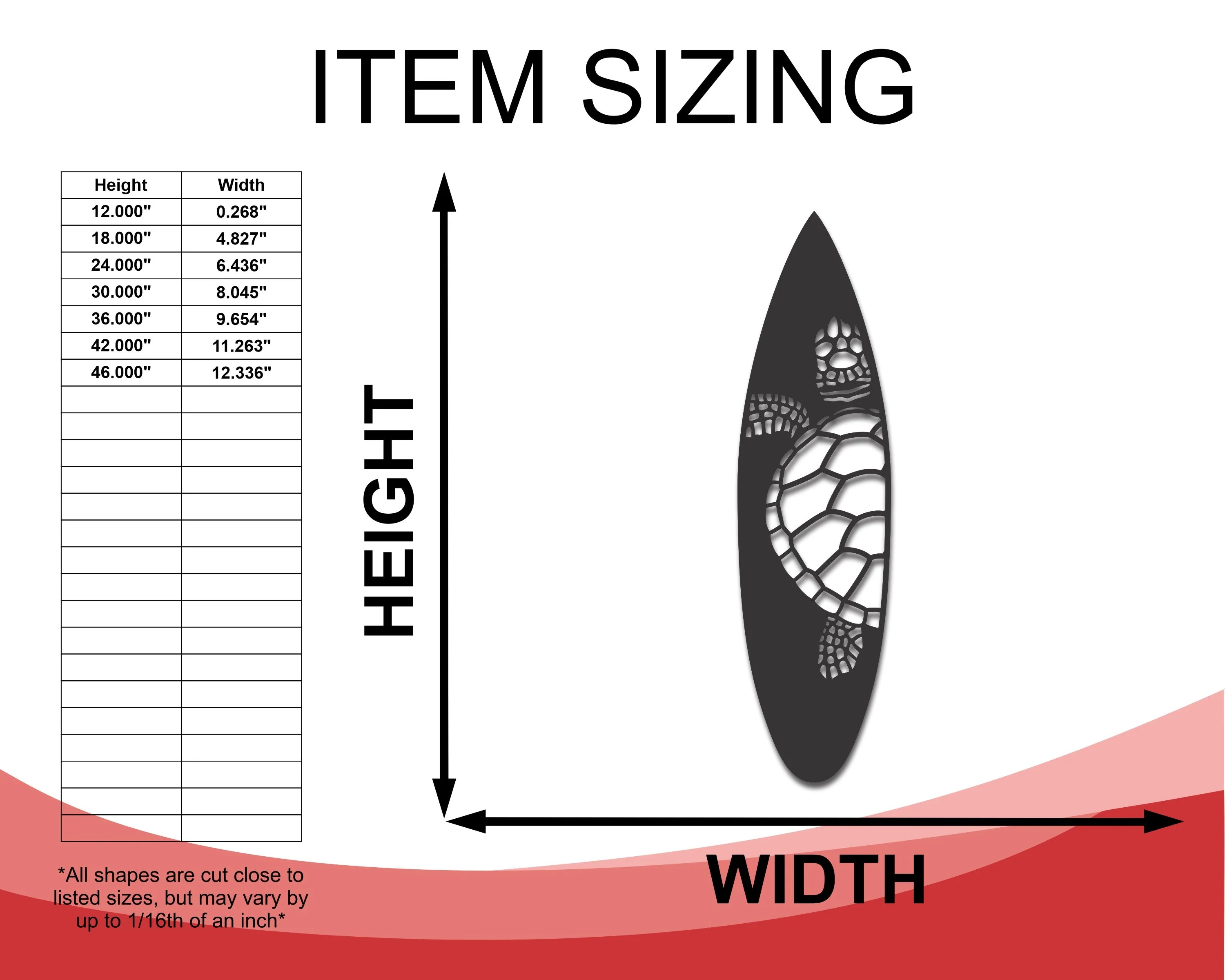 Metal Surfboard Wall Decor | Tropical Surfboard Wall Art | 15 Color Options - Image 3
