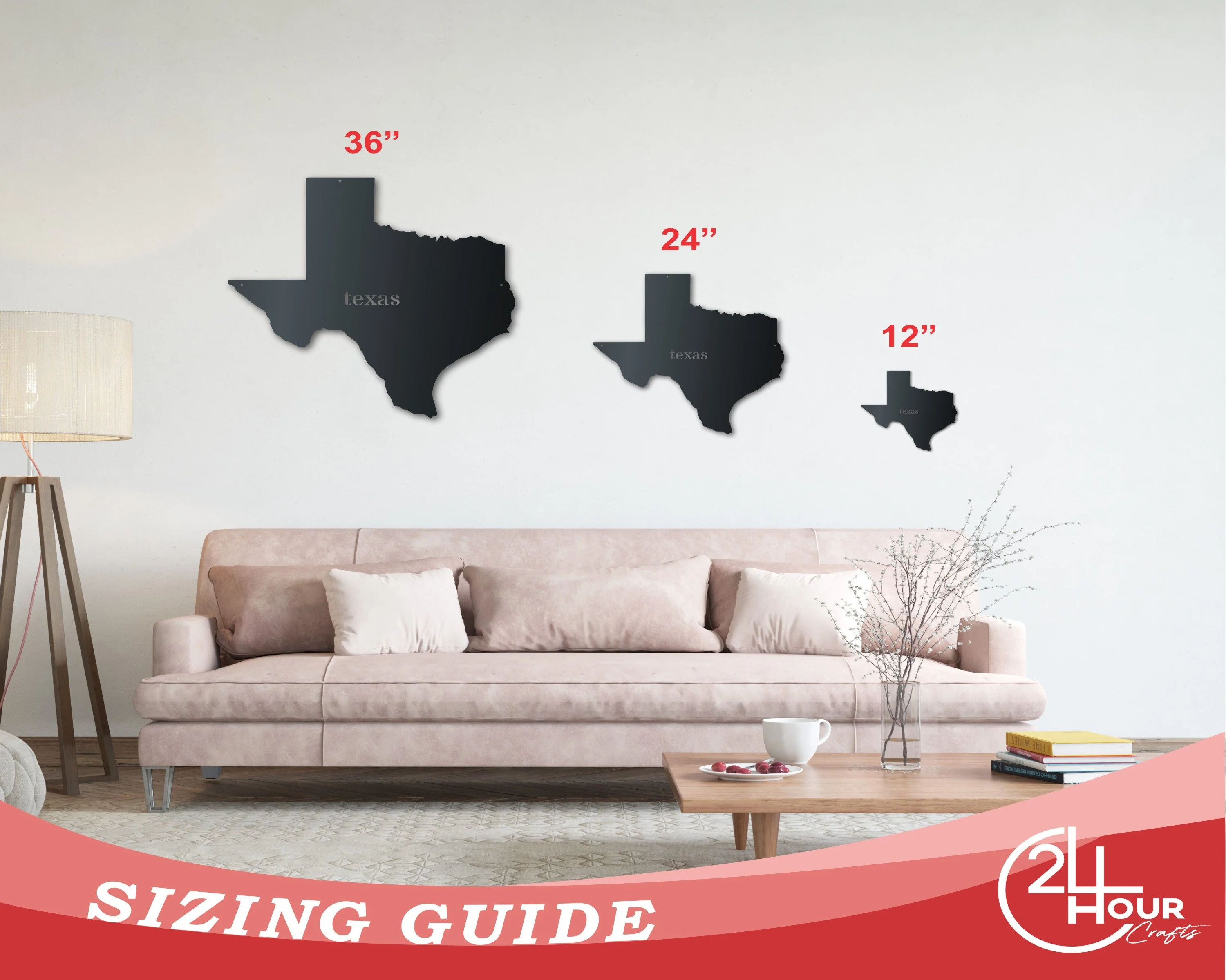Metal Texas Wall Art - Custom Metal US State Sign - 14 Color Options - Image 3