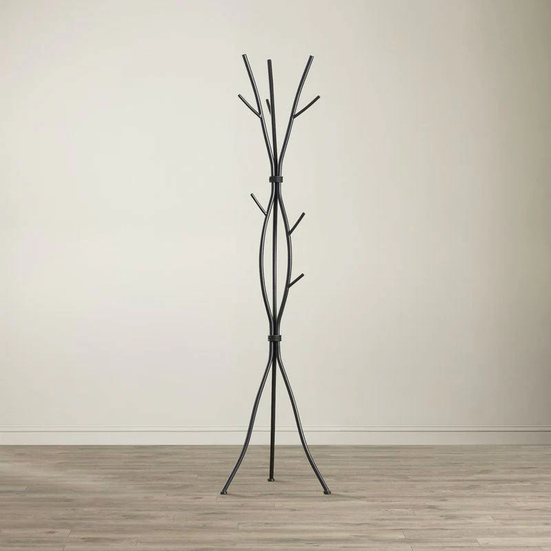 Metal Tree Branch Style Coat Rack with Multiple Hooks in Black - Image 3