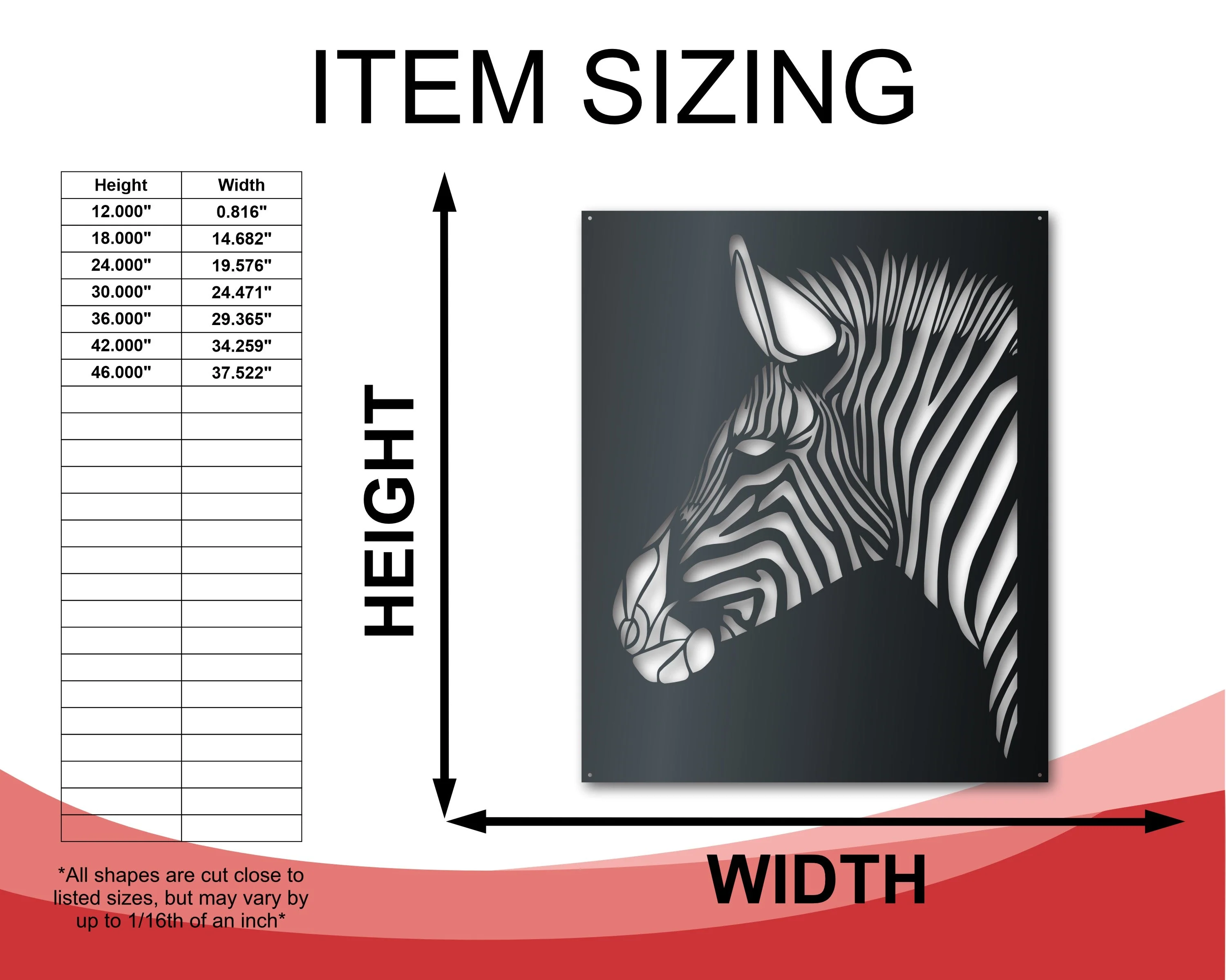 Metal Zebra Panel Wall Art - Image 2