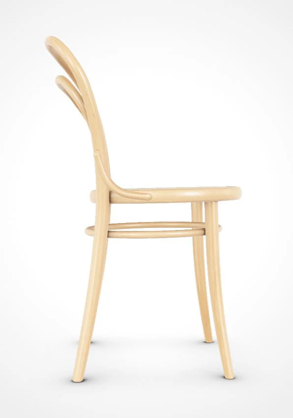 Michael Thonet No. 14 Bentwood Chair by Ton - Natural Beechwood / Cane Seat - Image 2