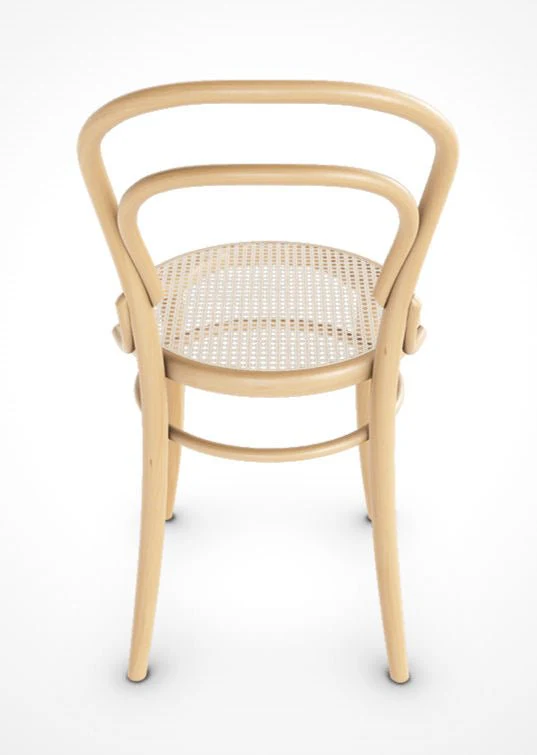 Michael Thonet No. 14 Bentwood Chair by Ton - Natural Beechwood / Cane Seat - Image 3