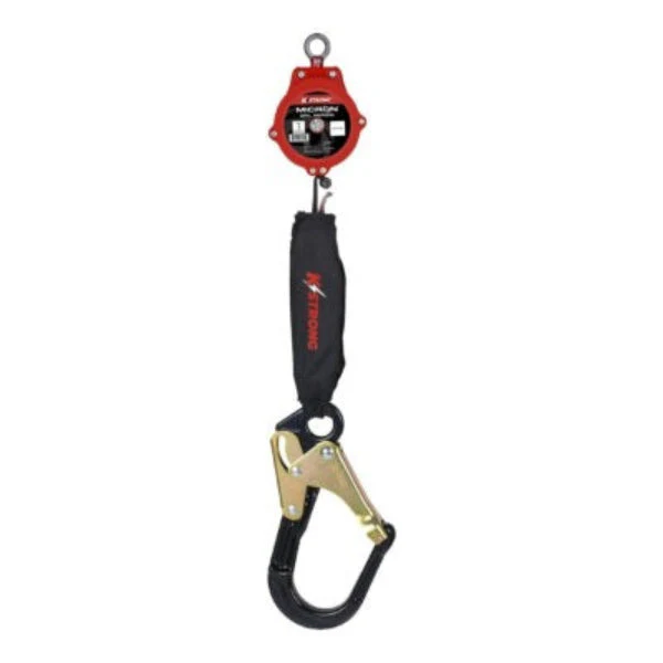 Micron Self Retracting Lifeline - Lrg Aluminum Rebar Hook w/ Steel Gate - 6ft - Image 3