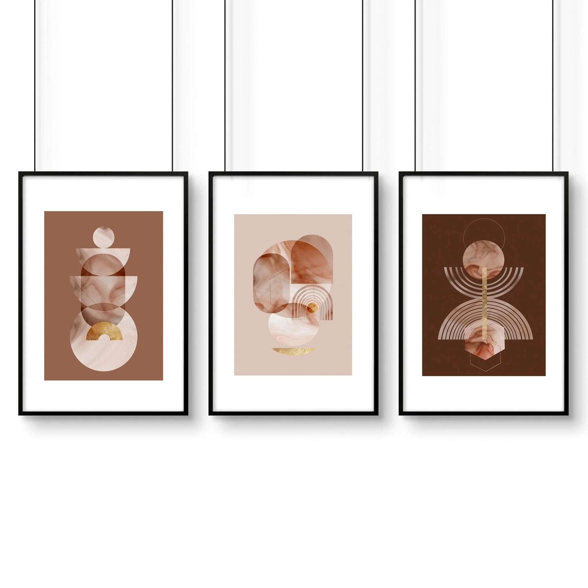 Mid century modern artwork | set of 3 framed wall art prints - Image 11