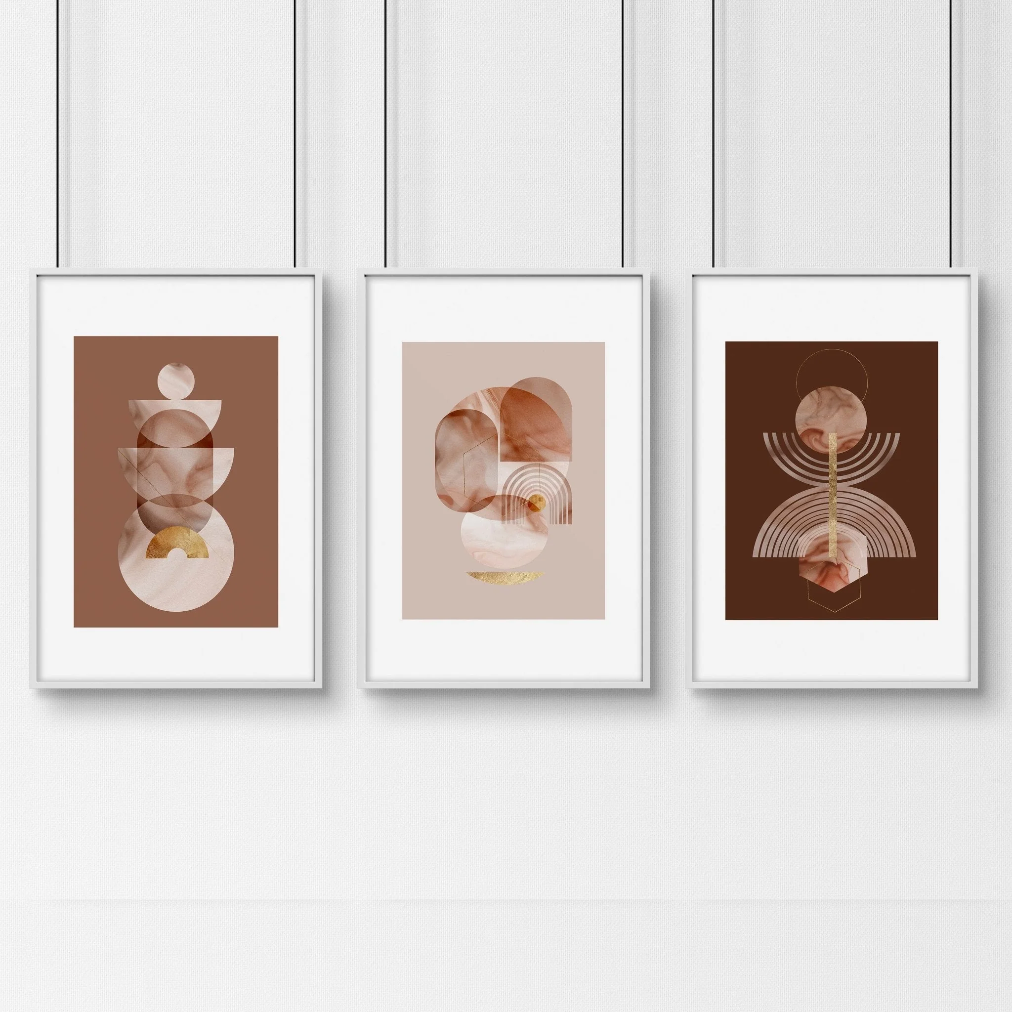 Mid century modern artwork | set of 3 framed wall art prints - Image 12