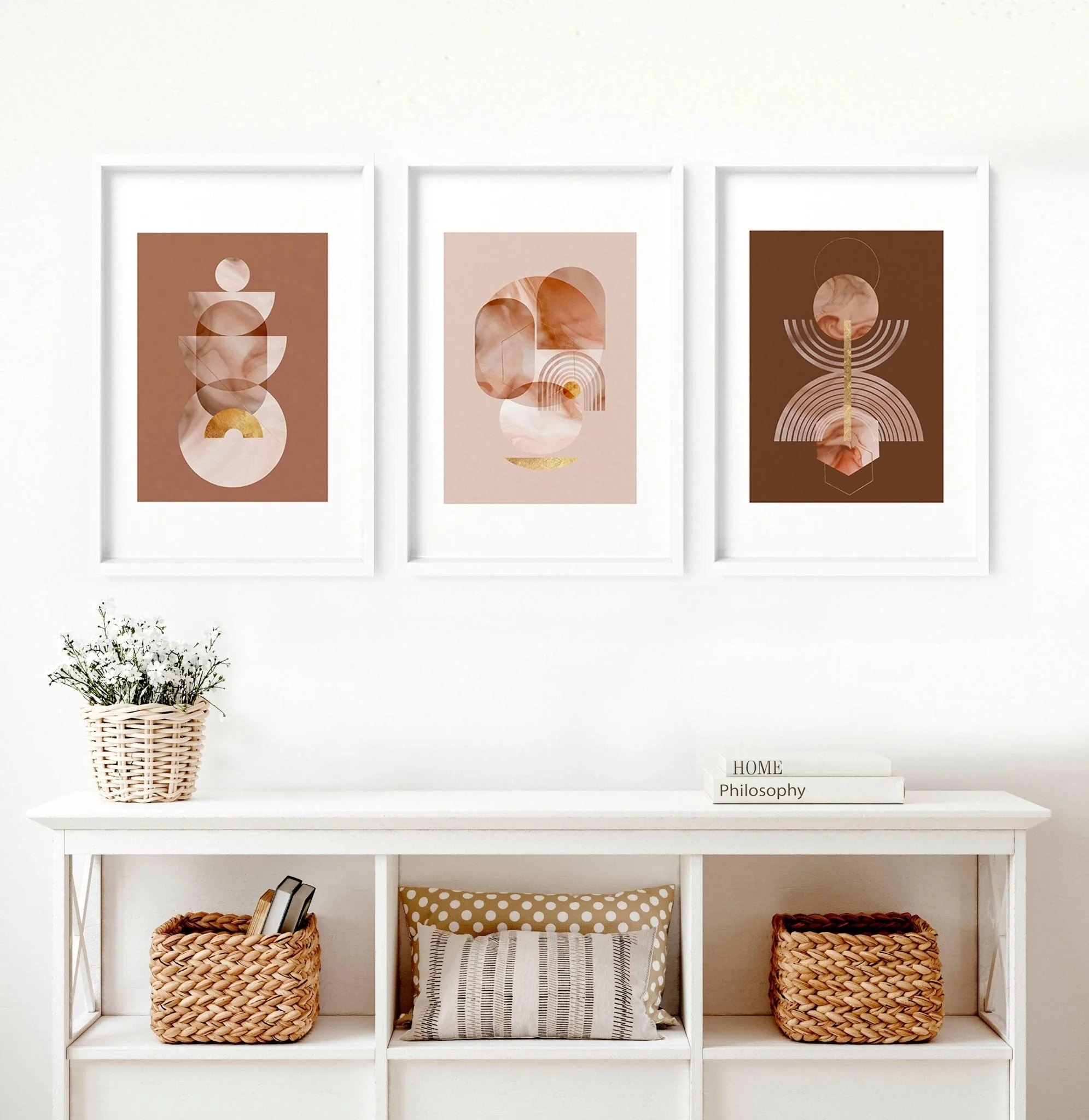 Mid century modern artwork | set of 3 framed wall art prints - Image 4