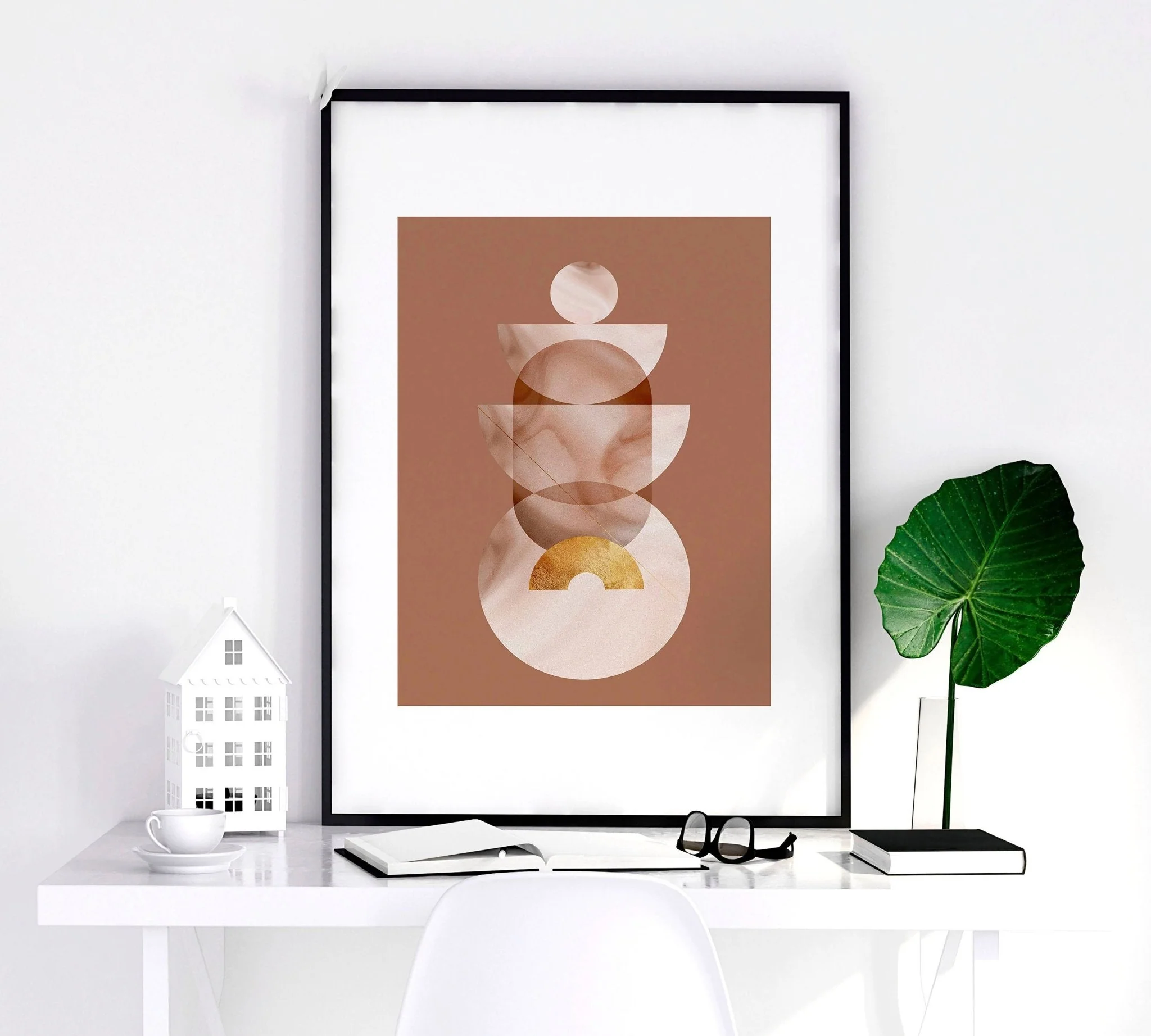Mid century modern artwork | set of 3 framed wall art prints - Image 5