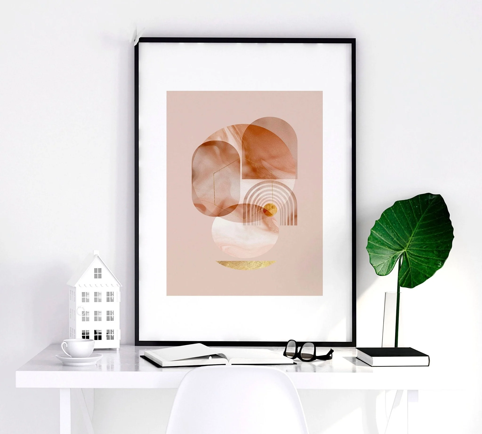 Mid century modern artwork | set of 3 framed wall art prints - Image 6