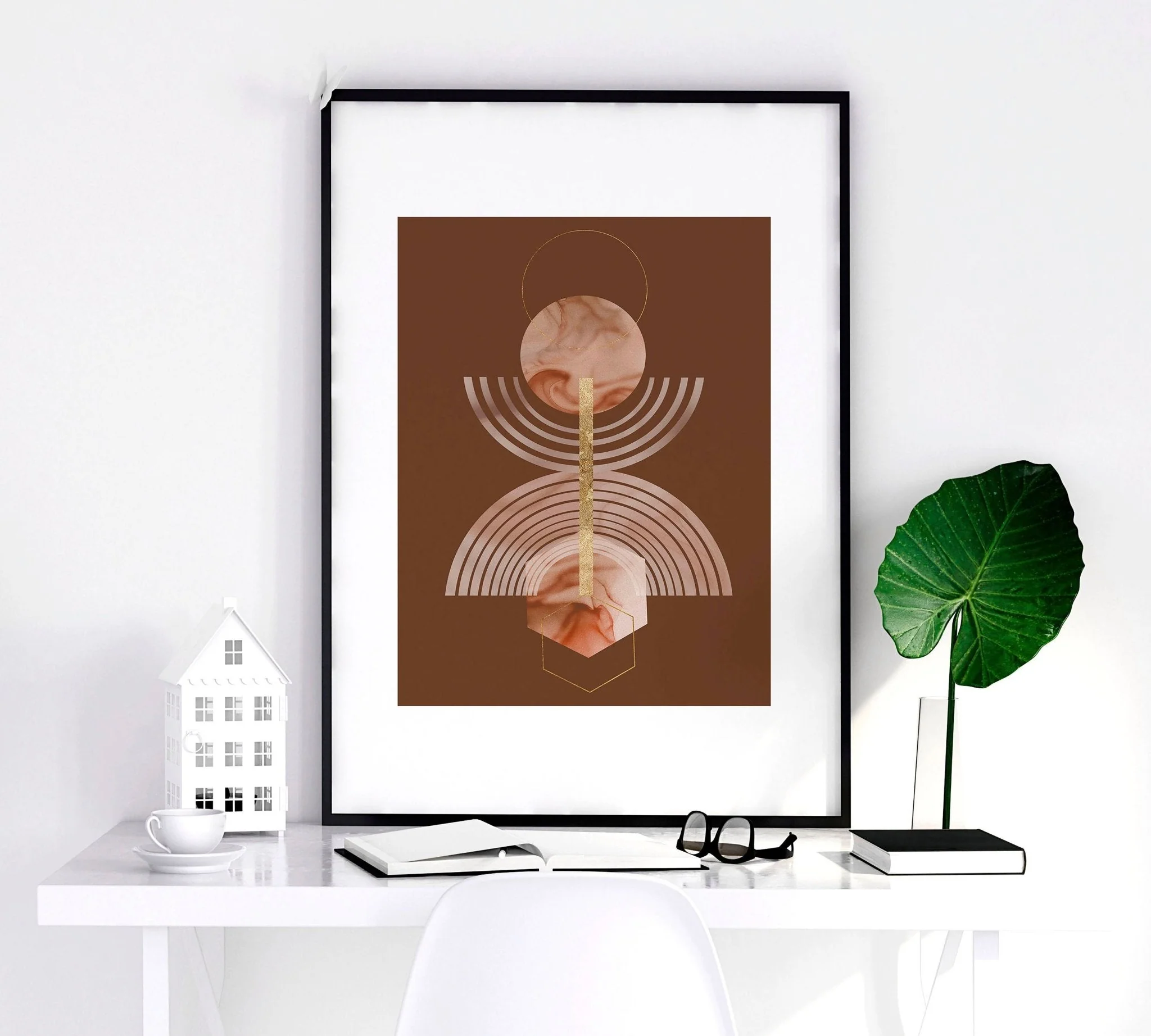 Mid century modern artwork | set of 3 framed wall art prints - Image 7