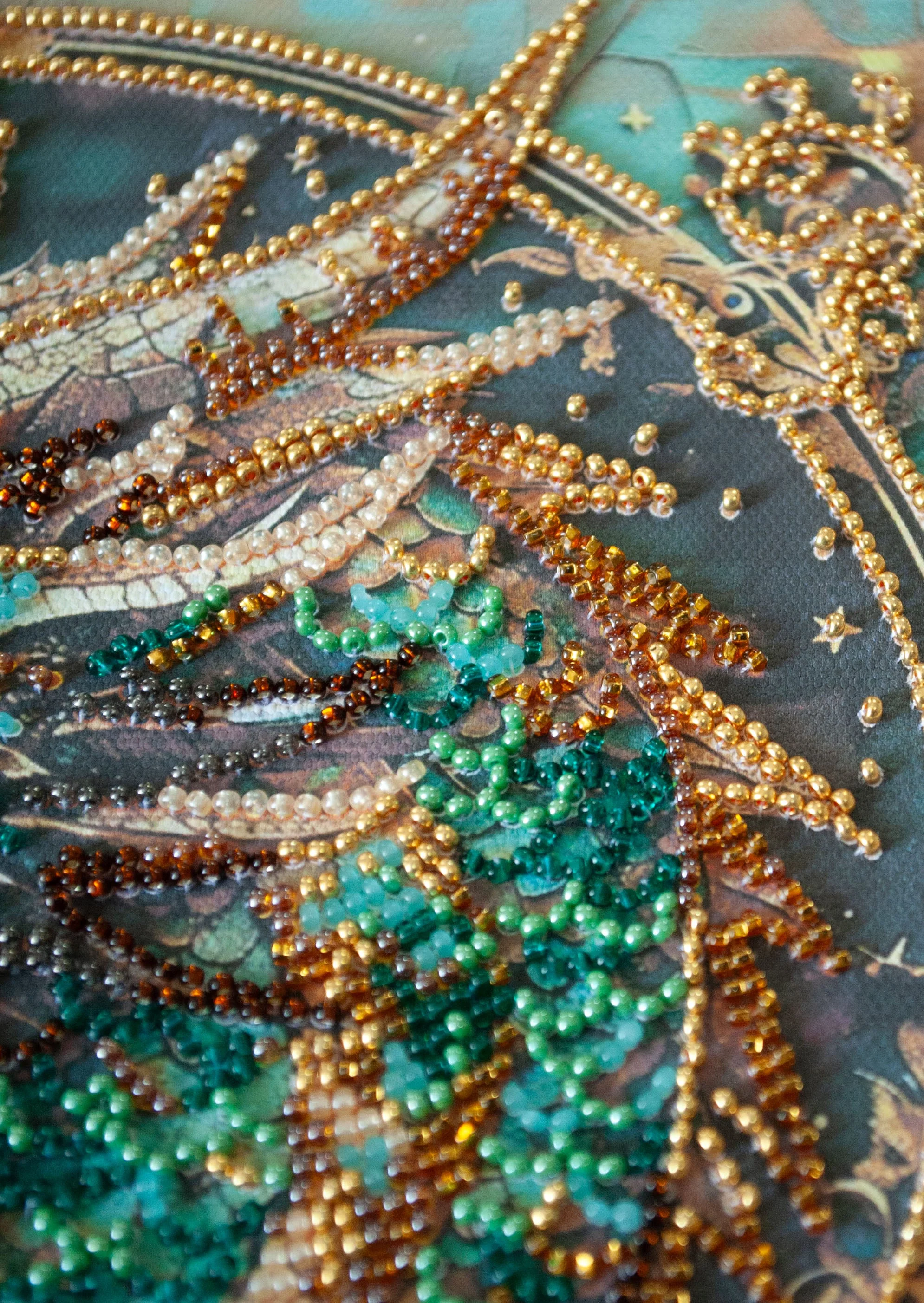 Mid-sized bead embroidery kit - Breath of Fire AMB-122 - Image 3