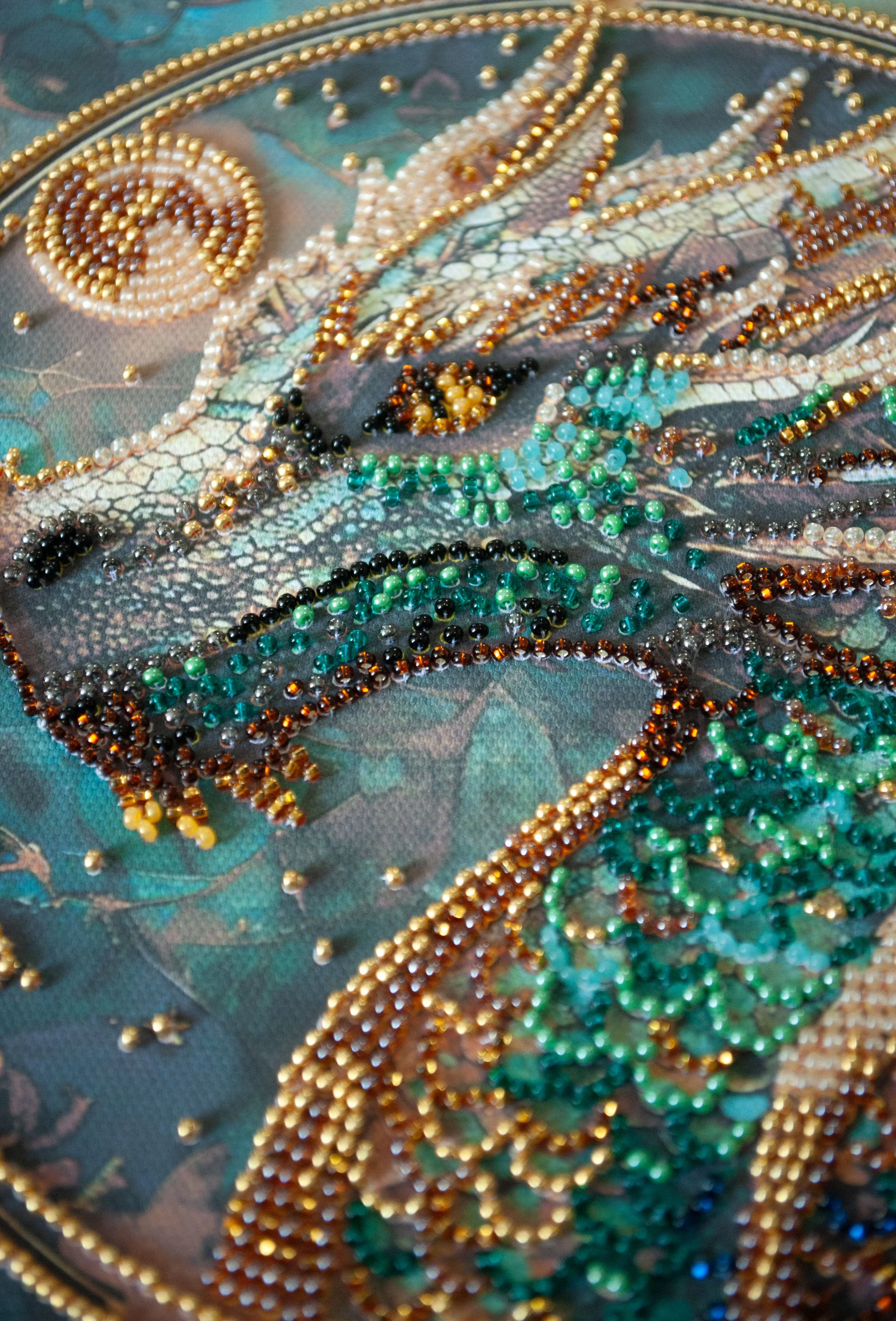 Mid-sized bead embroidery kit - Breath of Fire AMB-122 - Image 4