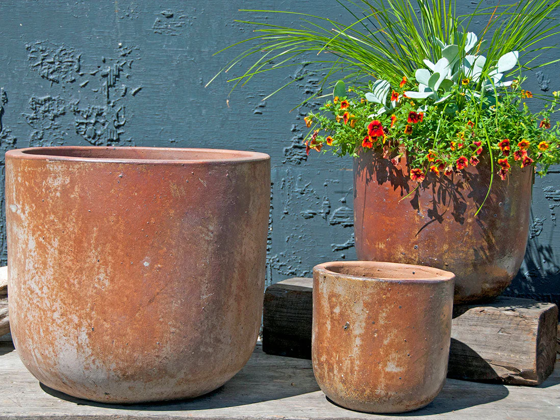 Milano Short Barrel Planter- Set of 3 By Plantatorem - Image 2