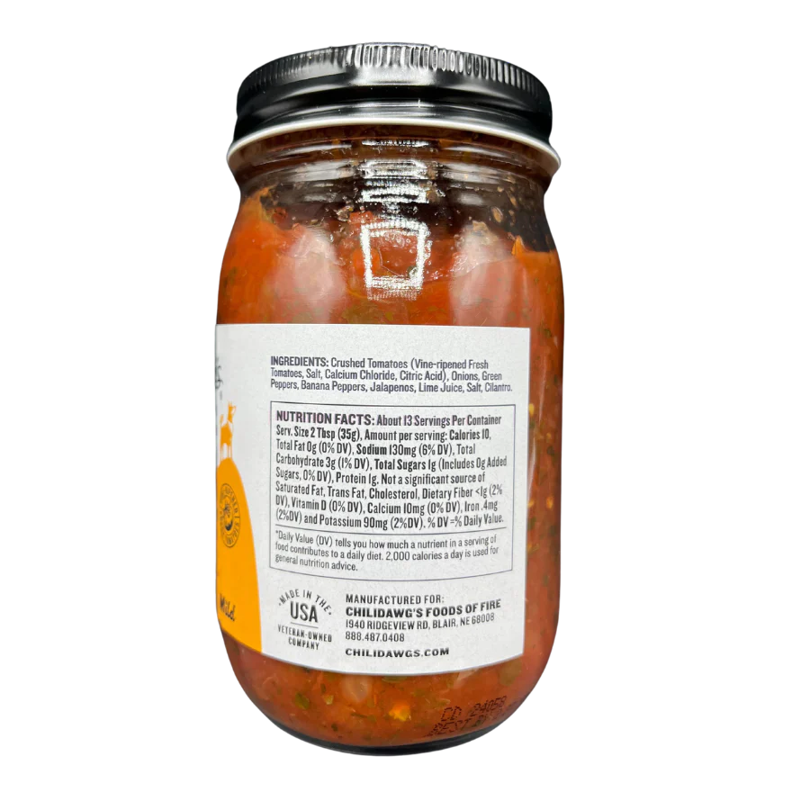 Mild Salsa | Top Dog | 15.5 oz | Pack of 2 | Chili Dawg's Foods of Fire - Image 5