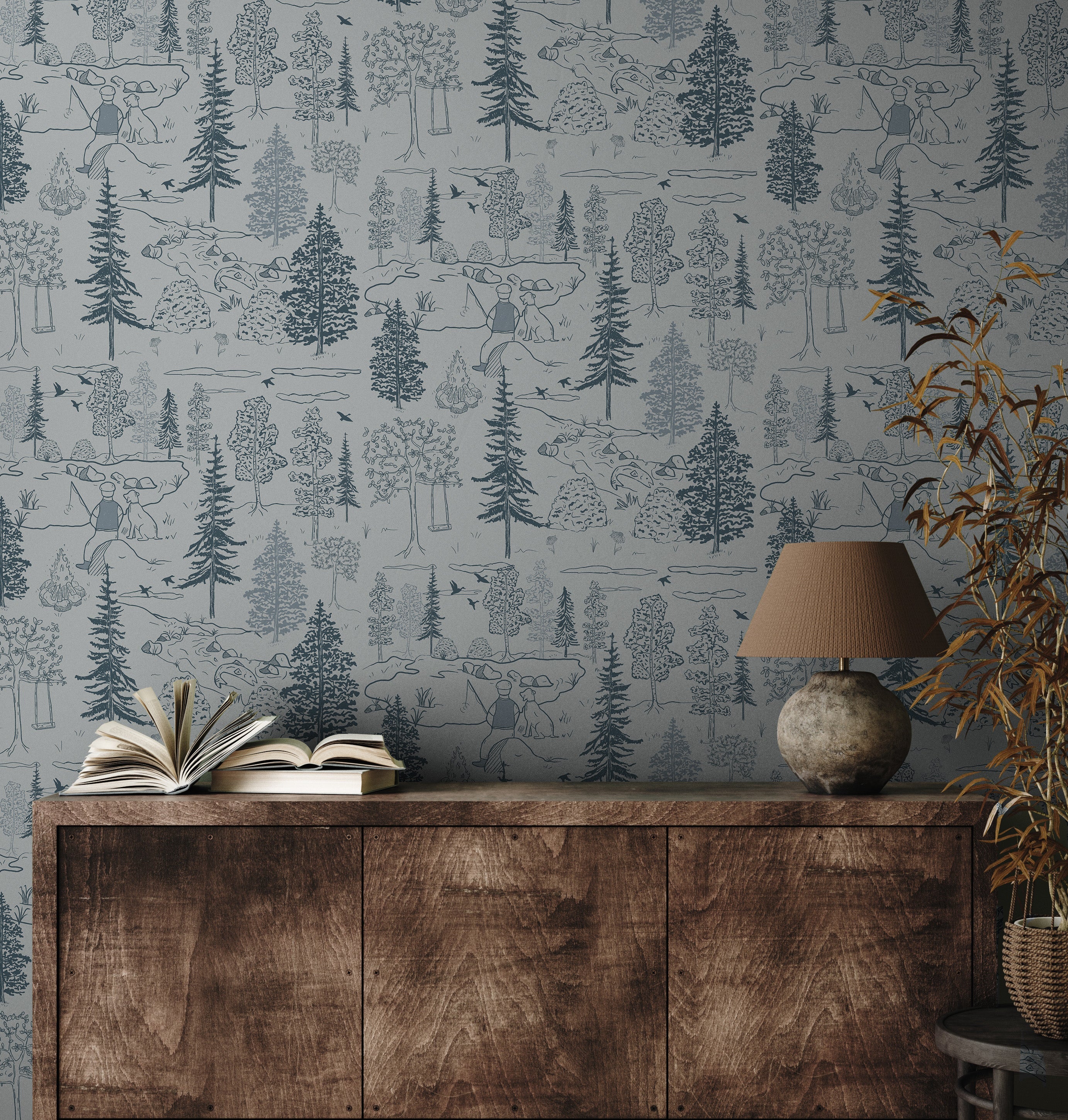 Milton Wallpaper by Painted Hawk Design - Image 4