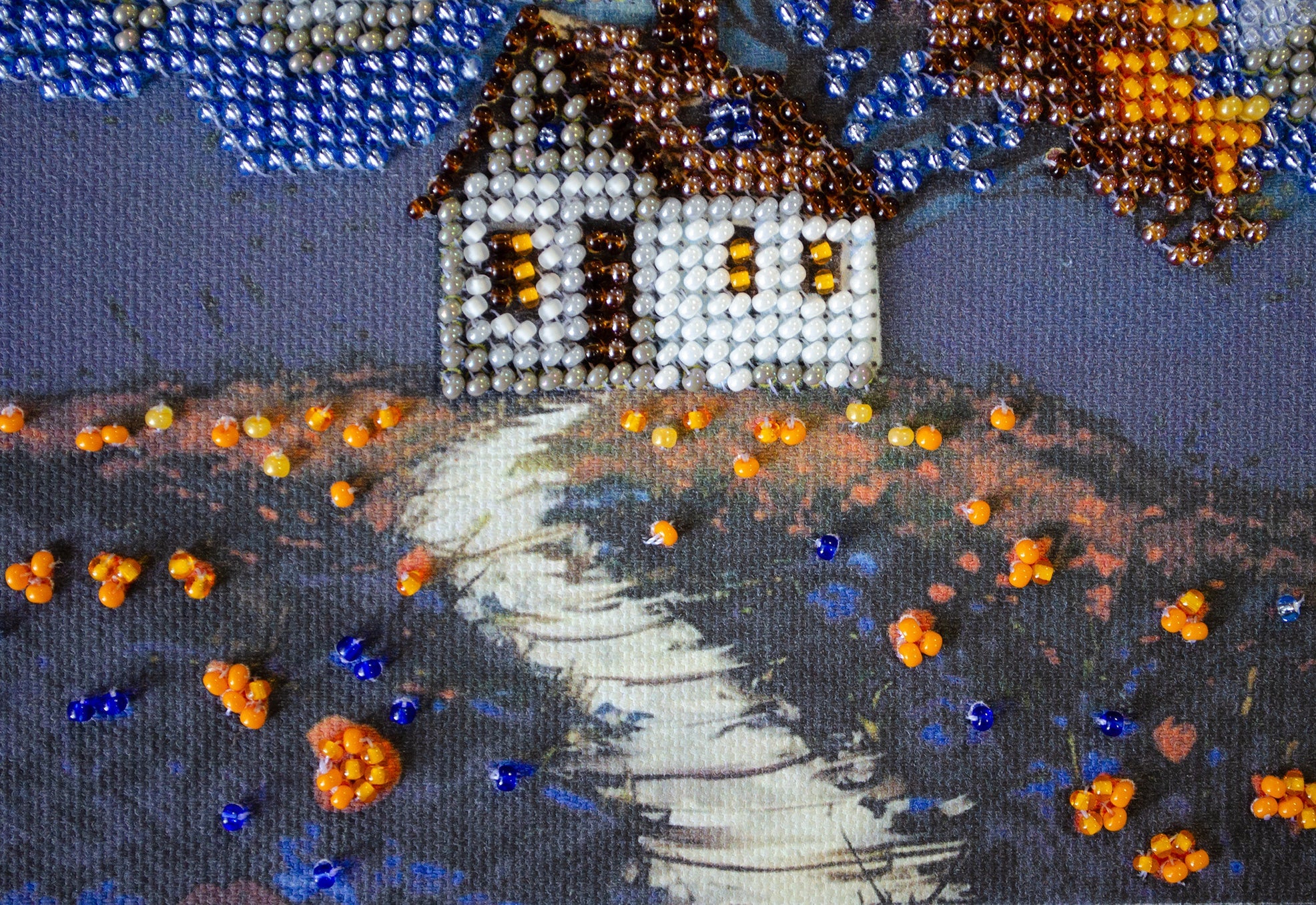Mini Bead embroidery kit - Cottage Beneath the Clouds AM-263 - Image 2