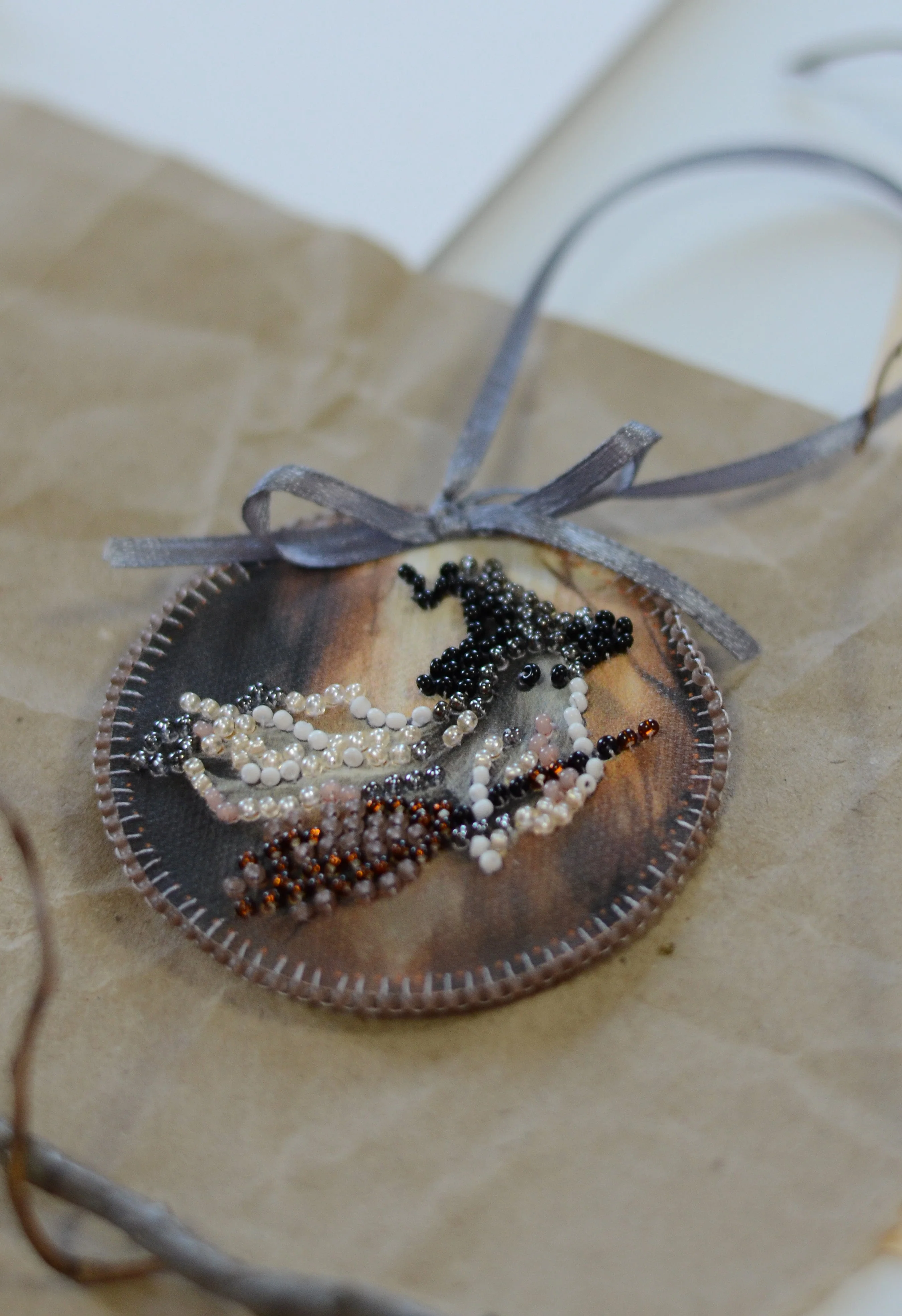 Mini Bead Embroidery Kit Decoration - Boo! ABT-042 - Image 2