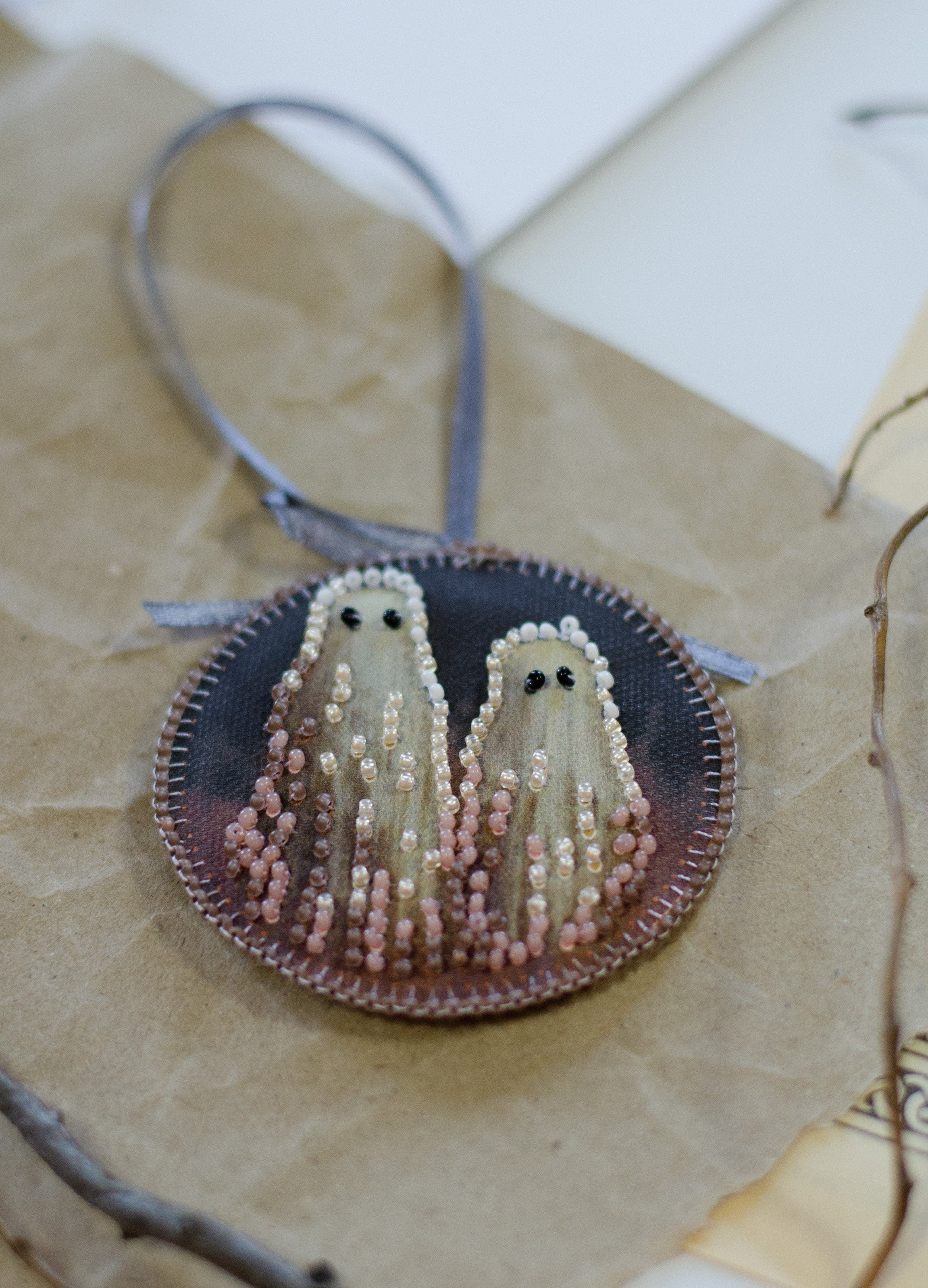 Mini Bead Embroidery Kit Decoration - Boo! ABT-042 - Image 4