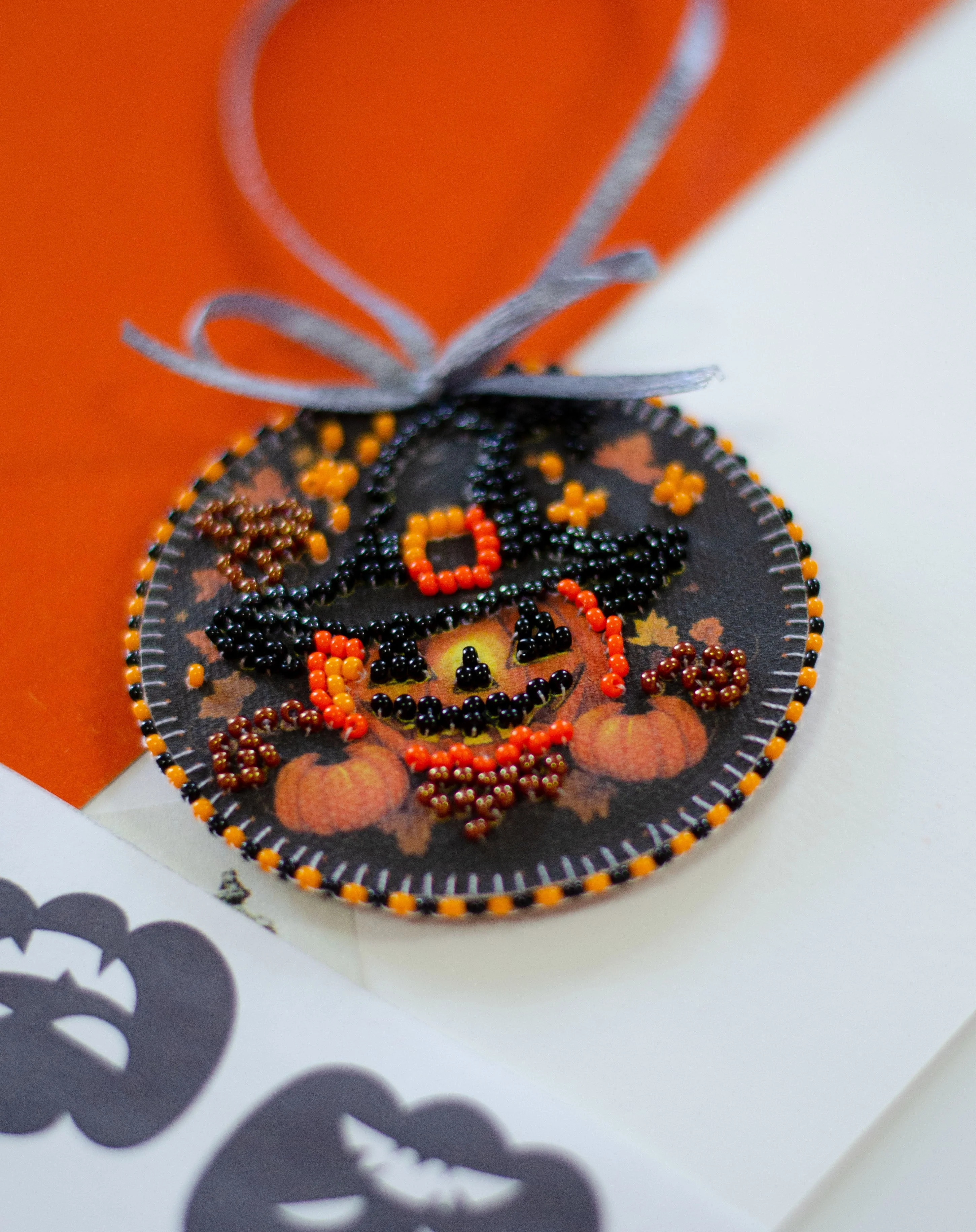Mini Bead Embroidery Kit Decoration - Festive Halloween ABT-039 - Image 2