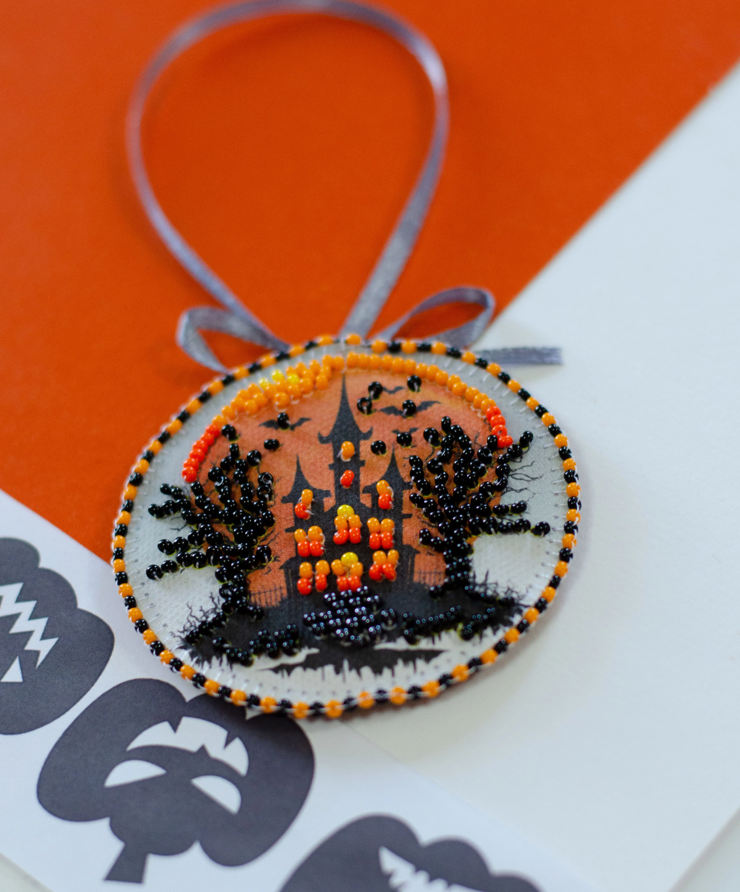 Mini Bead Embroidery Kit Decoration - Festive Halloween ABT-039 - Image 4