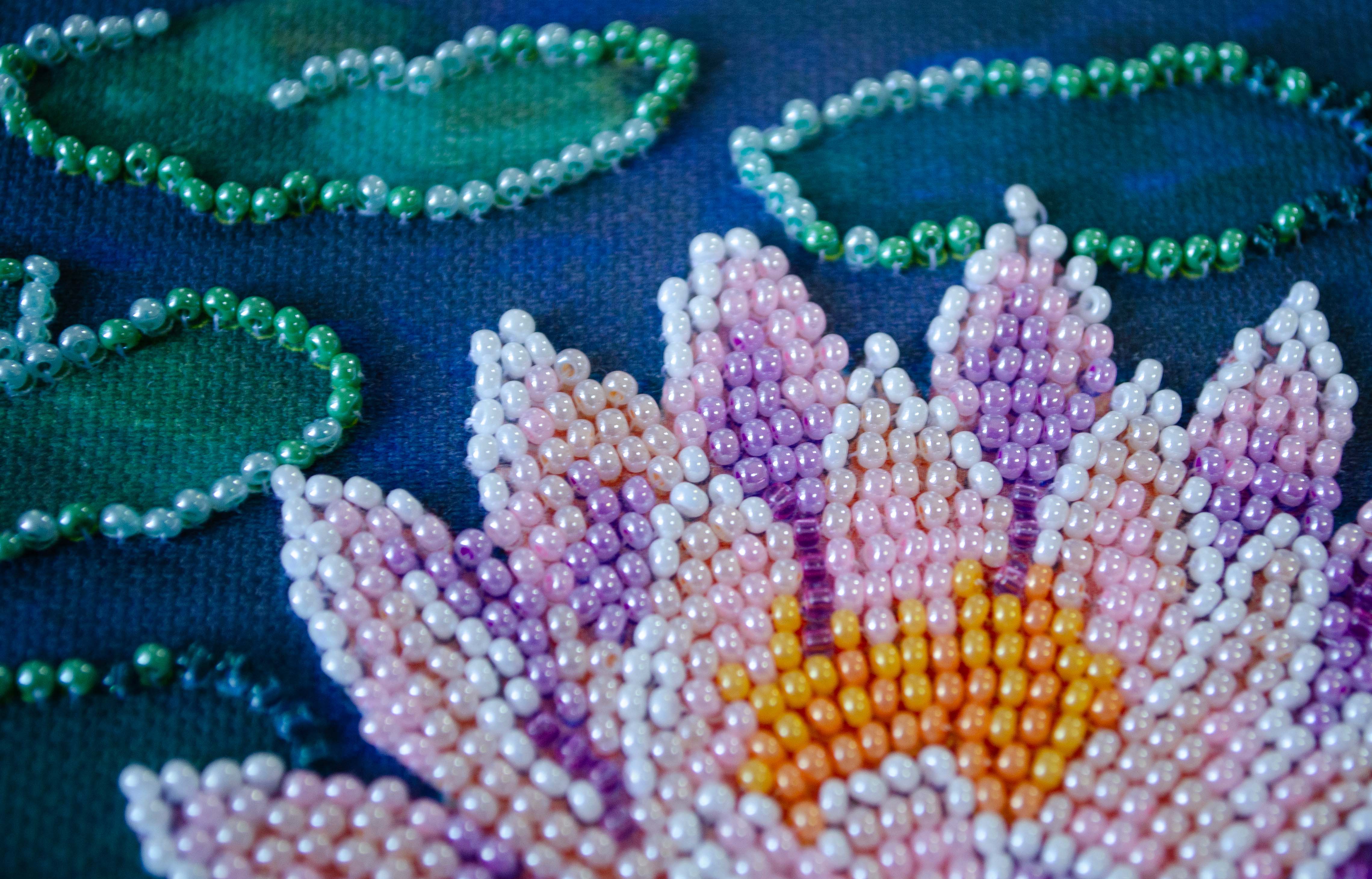 Mini Bead embroidery kit - Water lily AM-262 - Image 2