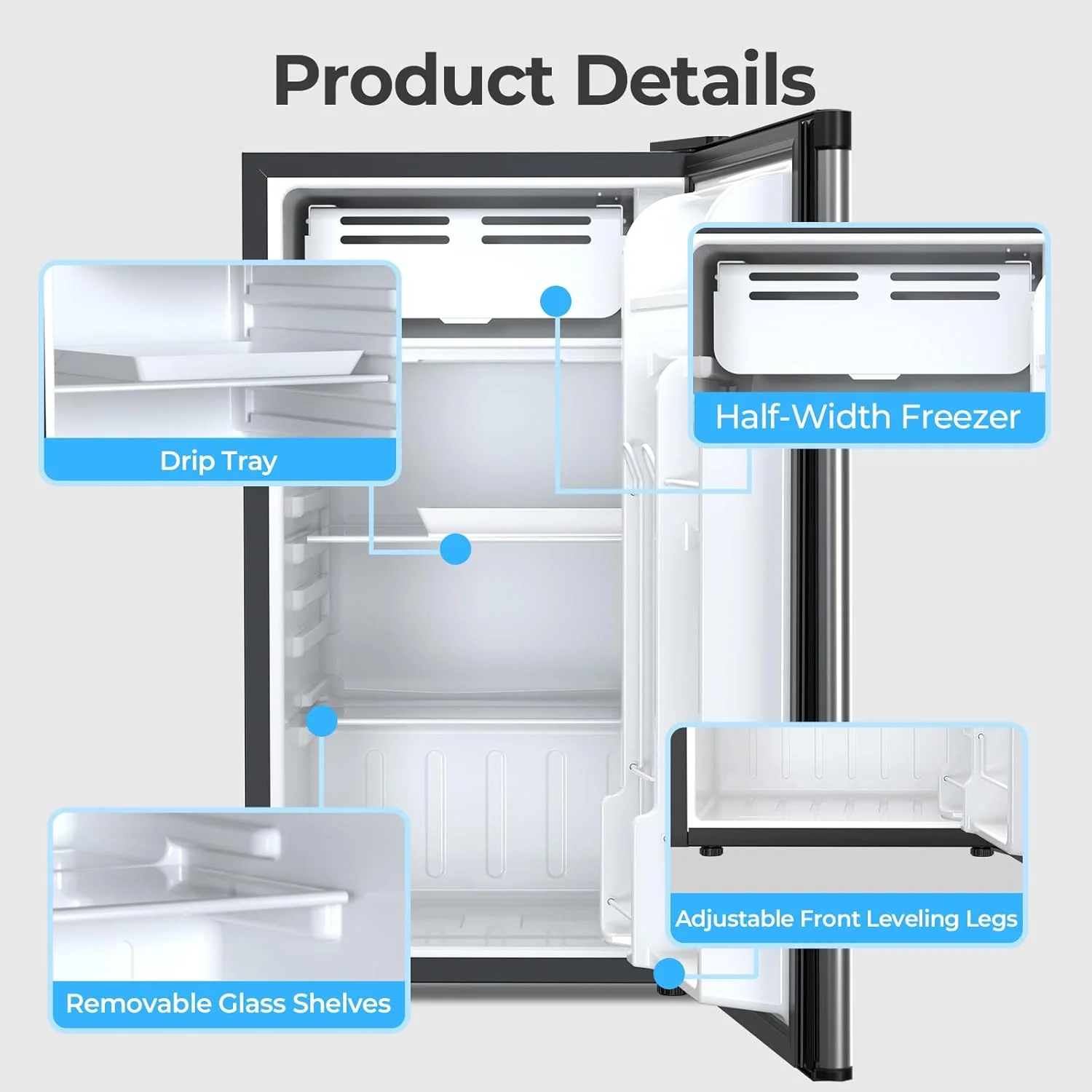 Mini Compact Refrigerator with Freezer, 2.6 Cu.Ft 58070RRE0 - Image 19