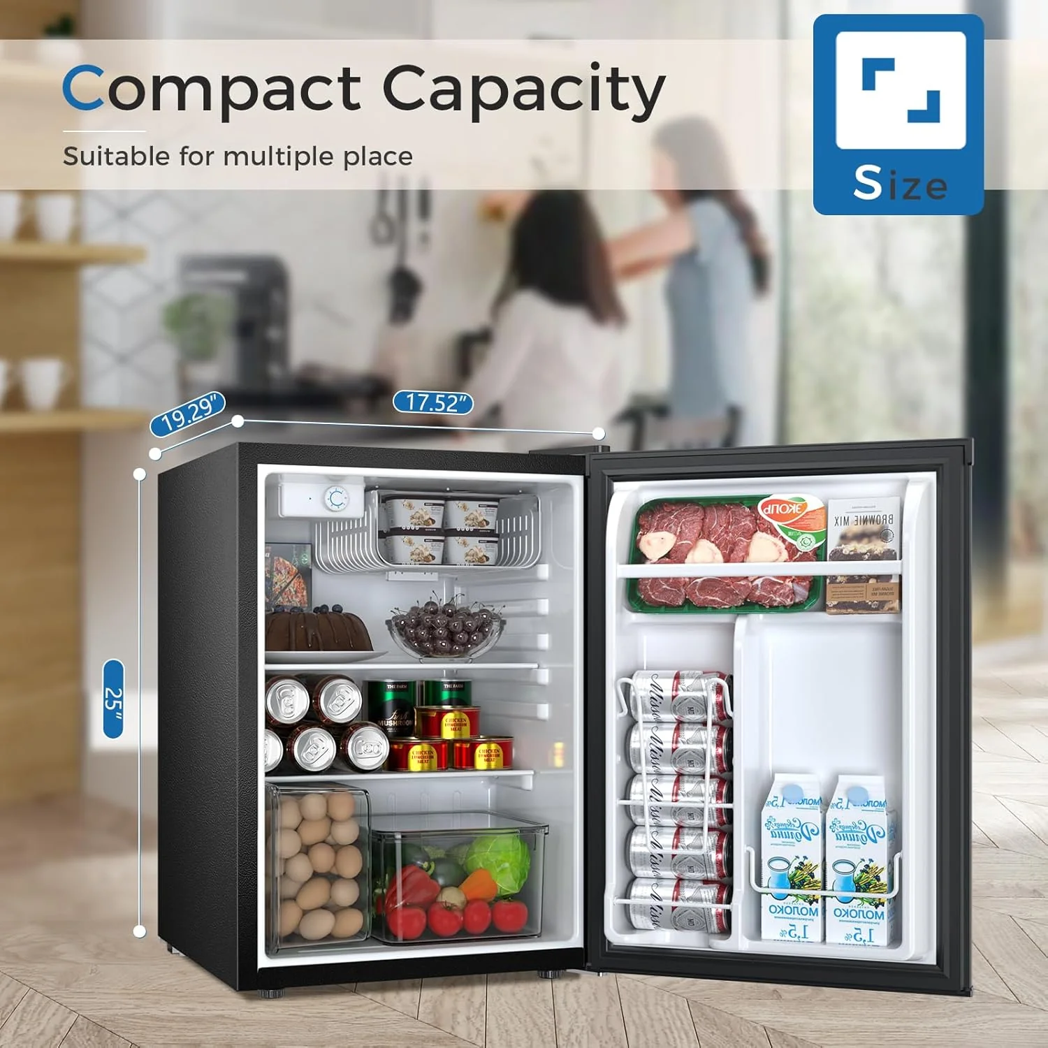 Mini Compact Refrigerator with Freezer, 2.6 Cu.Ft 58070RRE0 - Image 3