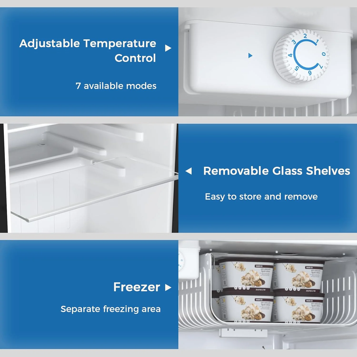 Mini Compact Refrigerator with Freezer, 2.6 Cu.Ft 58070RRE0 - Image 5