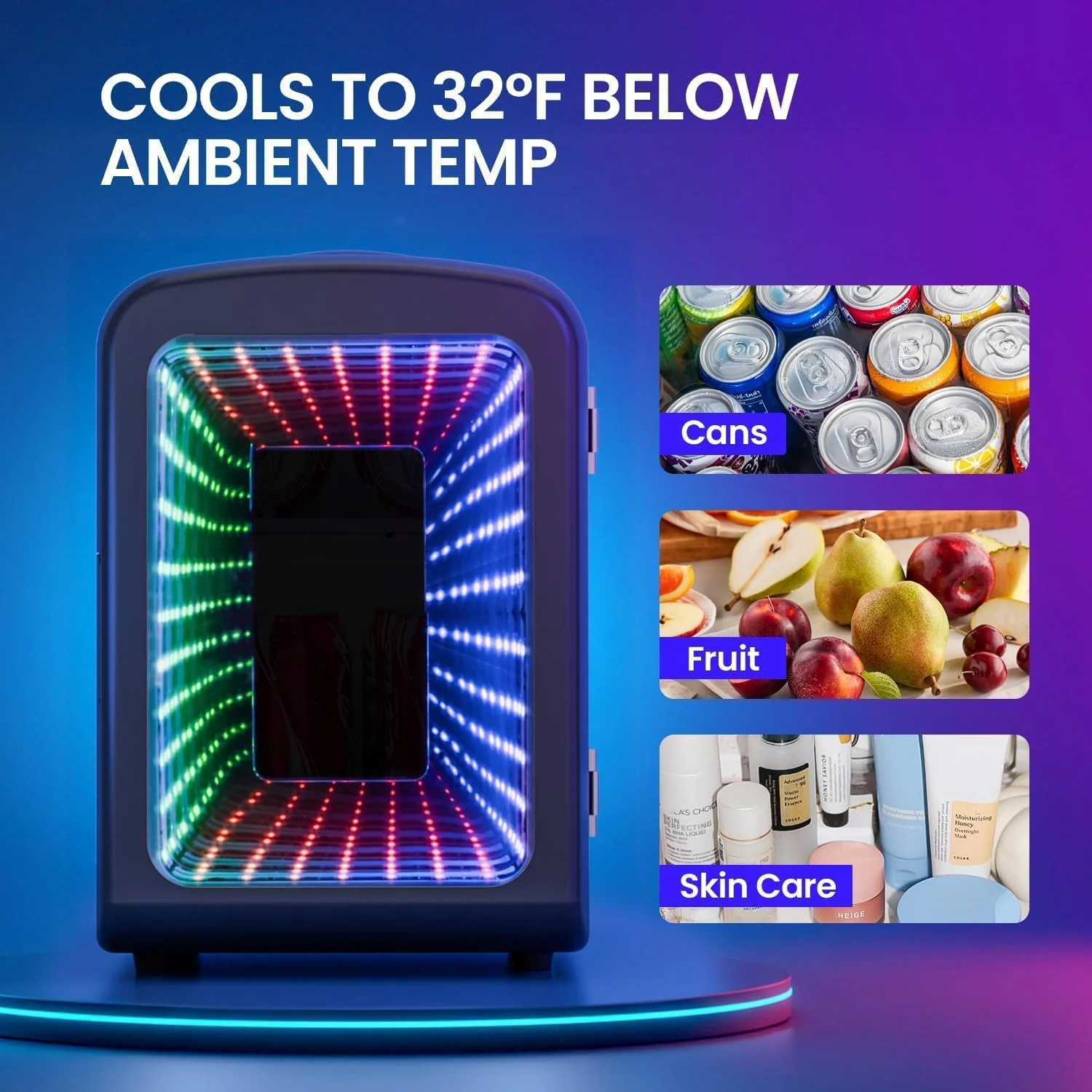 Mini Compact Refrigerator with Gaming Light  F3404L - Image 12