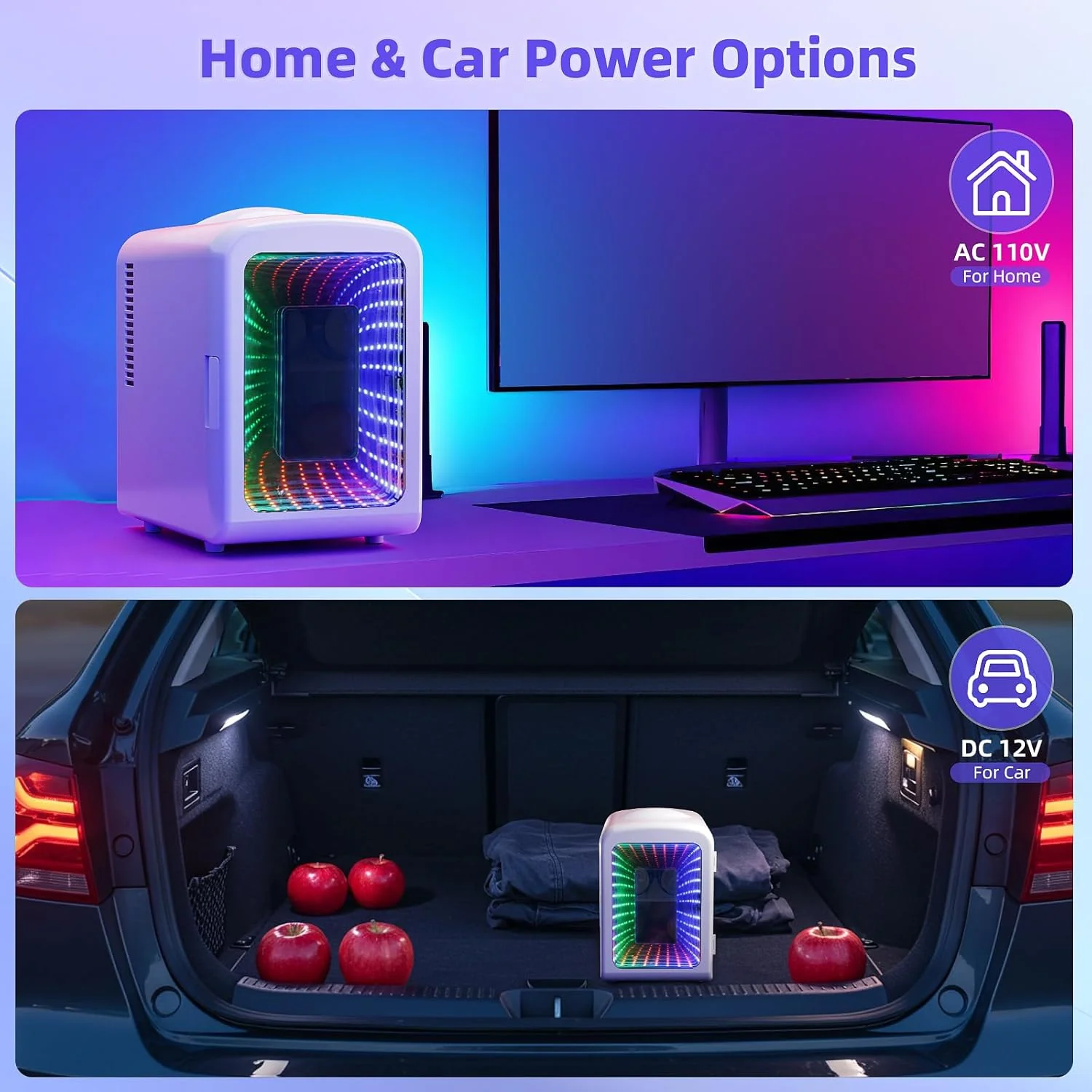 Mini Compact Refrigerator with Gaming Light  F3404L - Image 4