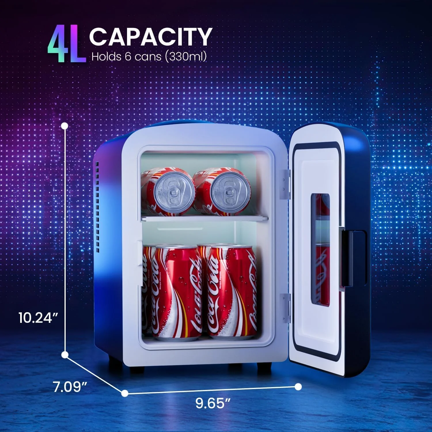 Mini Compact Refrigerator with Gaming Light  F3404L - Image 9