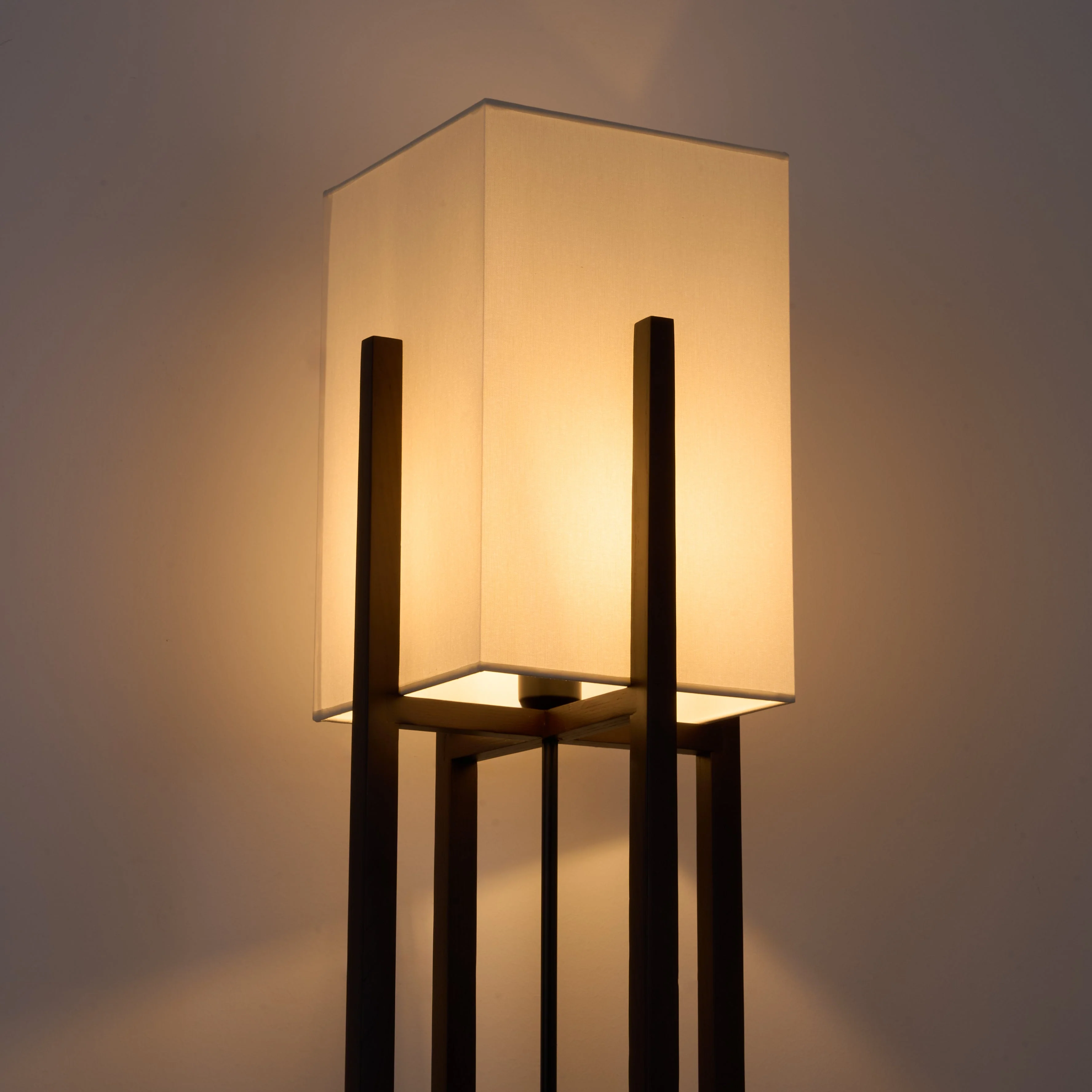 Minimalist Japanese Zen Floor Lamp, Solid Wood Standing Lamp with Soft Fabric Shade - Image 6